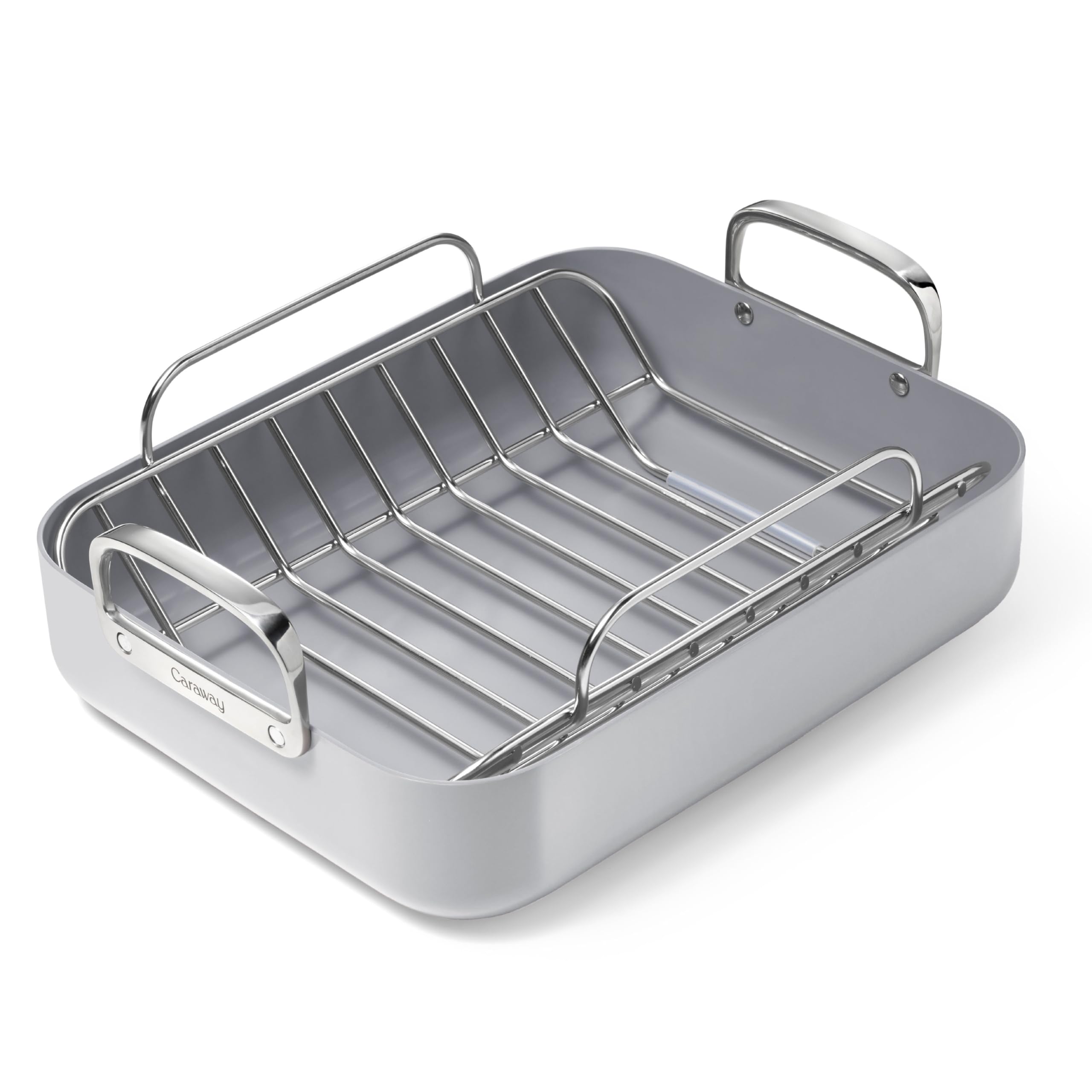 Caraway Square Roasting Pan With Rack Gray