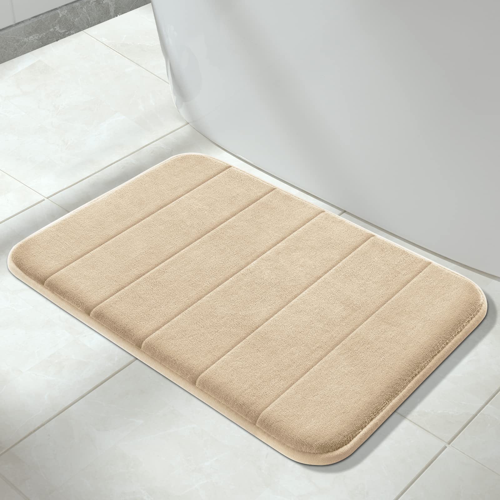 Yimobra Memory Foam Bath Mat, Comfortable, Soft, Maximum Absorbent, Machine Wash, Non-Slip, Thick, Easier To Dry For Bathroom Fl