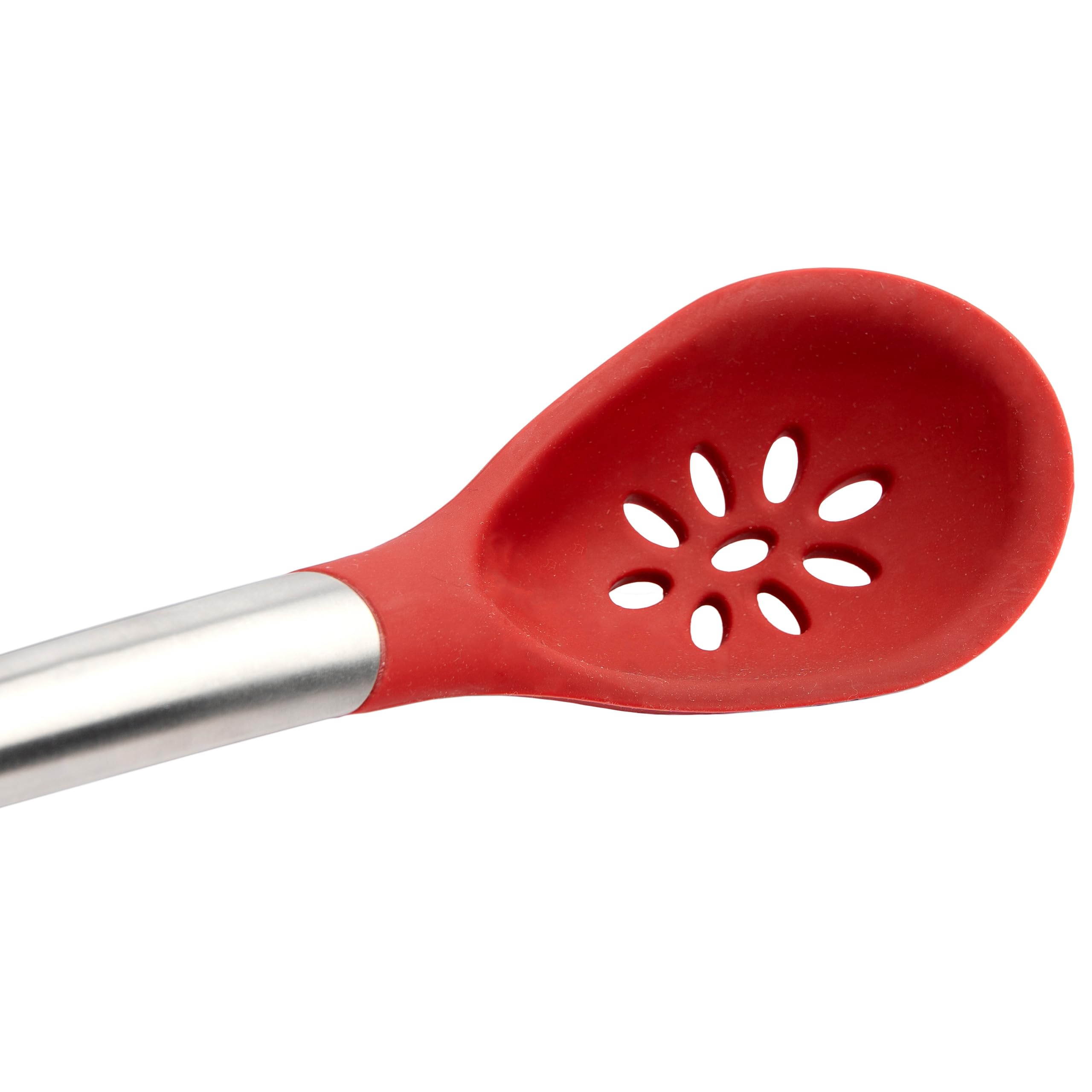 Cuisipro Silicone 12 Inch Slotted Spoon, Red