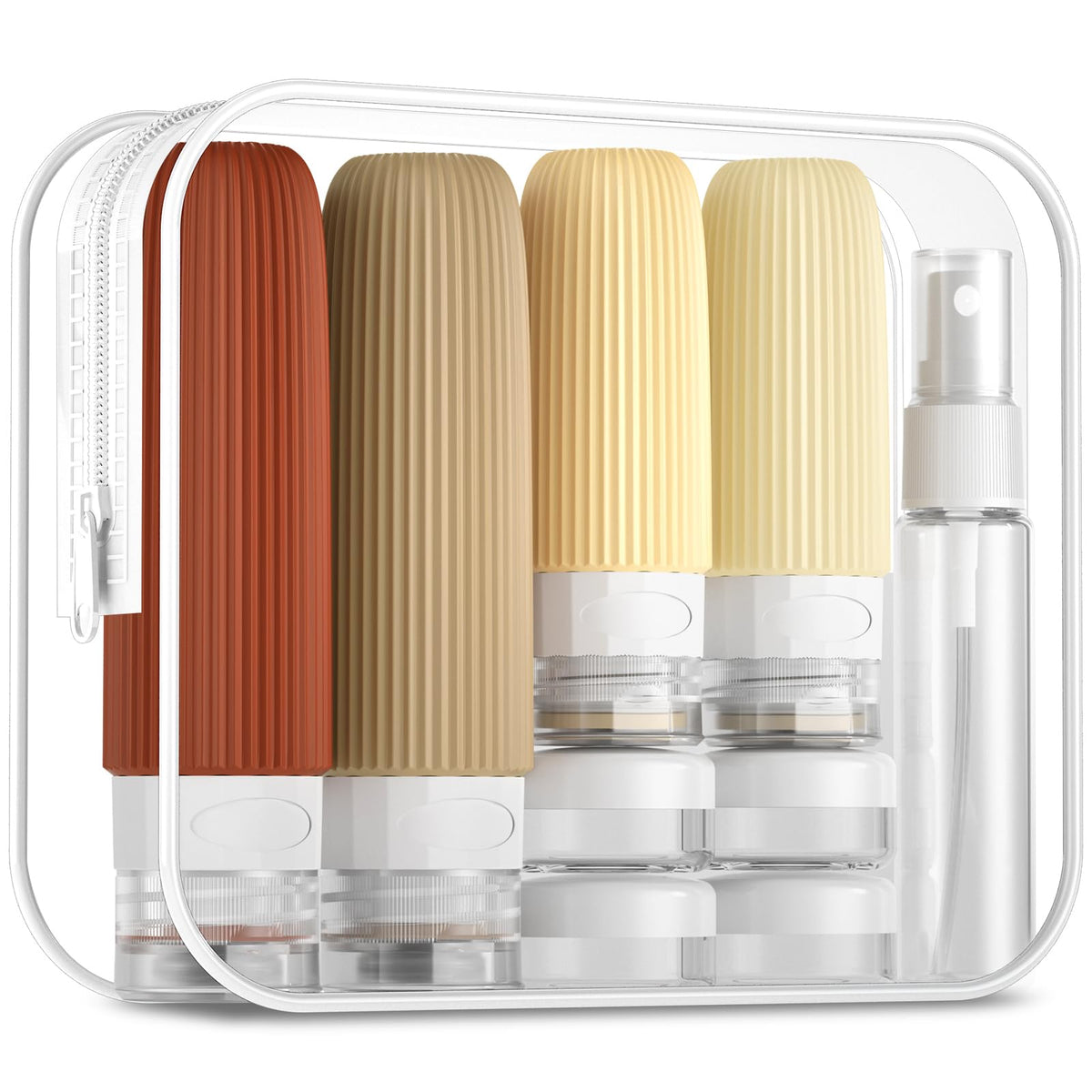 Mrsdry 16 Pack Travel Bottles Set, Tsa Approved Leak Proof Silicone Squeezable Containers For Toiletries, Refillable Travel Acce