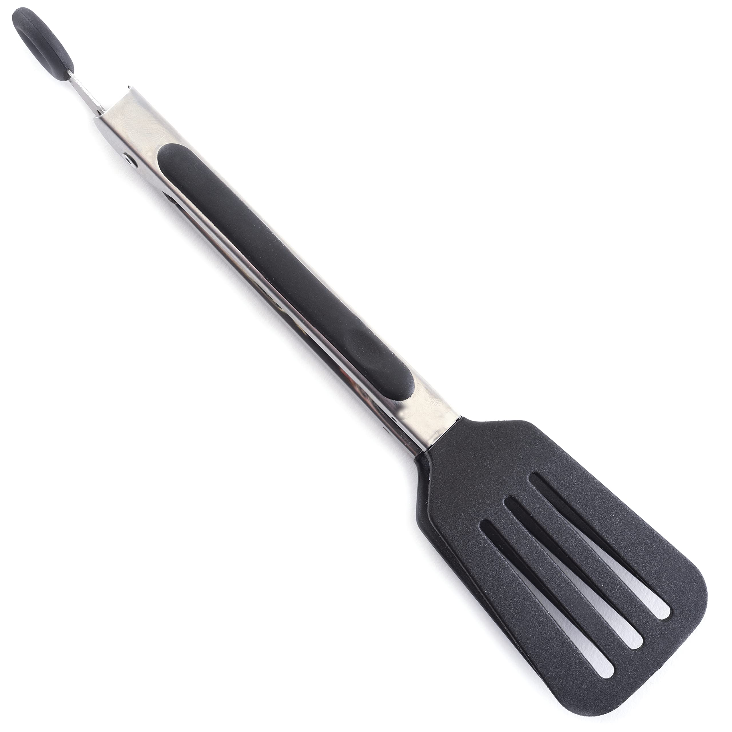Norpro 8'' Stainless Steel Mini Slotted Spatula Locking Serving Tongs