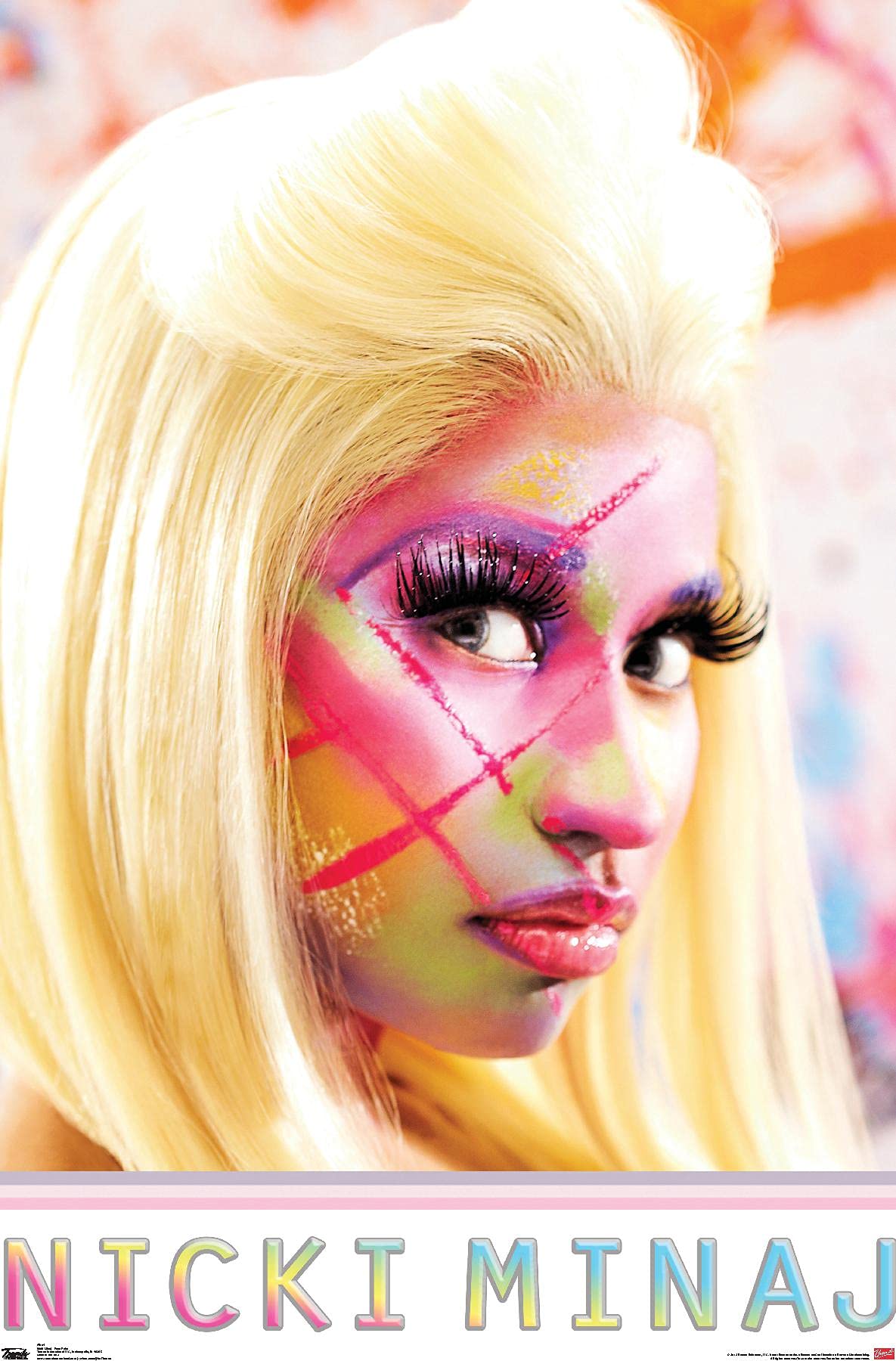 Trends International Nicki Minaj - Face Paint Wall Poster, 14.725'' X 22.375'', Premium Unframed Version