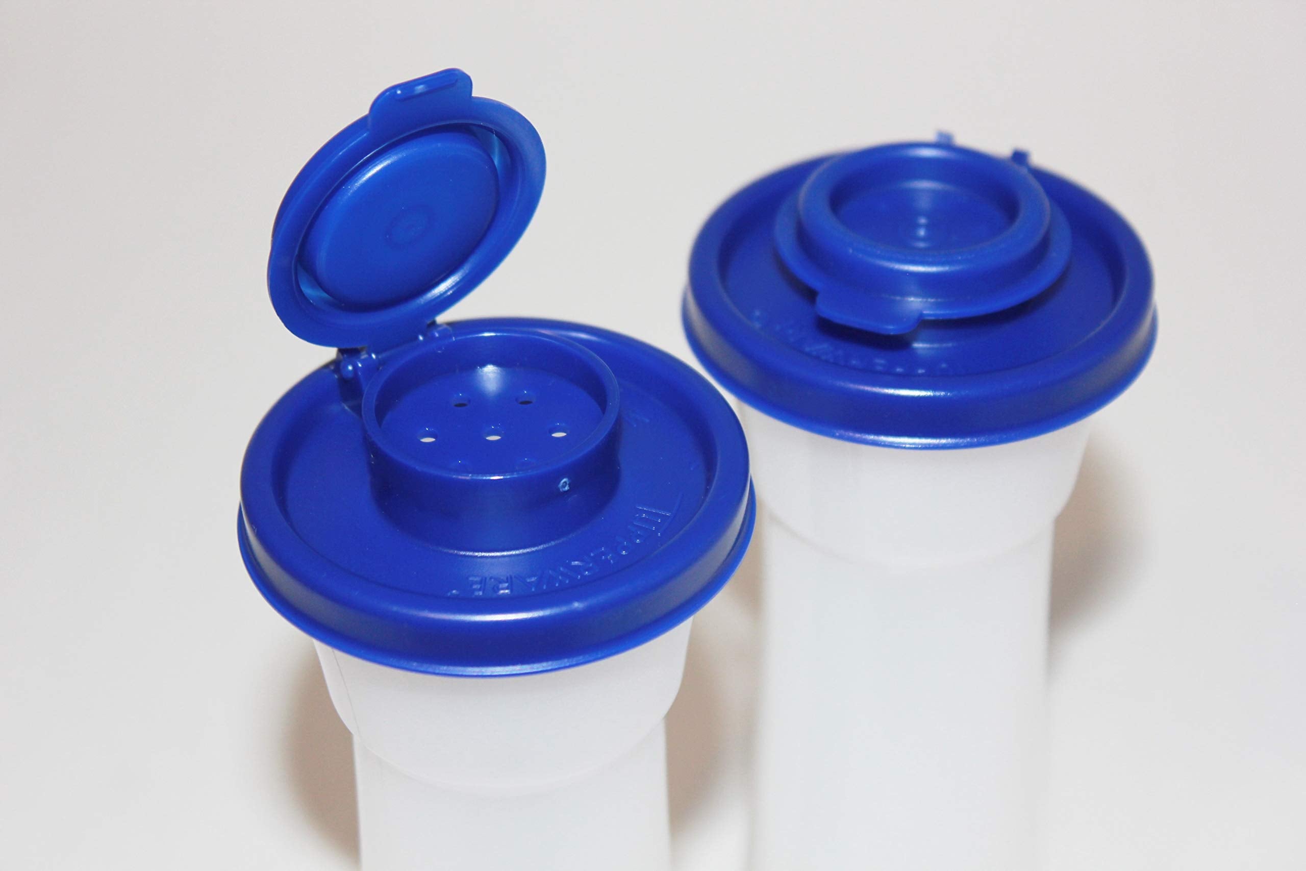 Tupperware Large Hourglass Salt And Pepper Shakers, Tokyo Blue