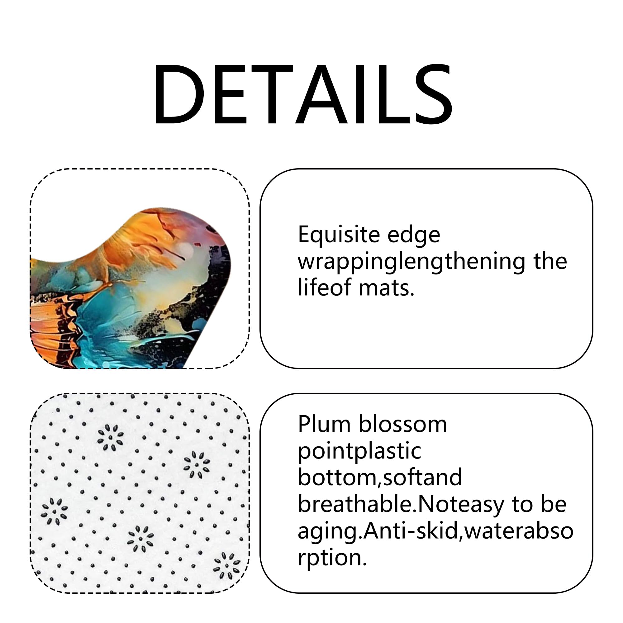 Pretyw 4 Pcs Flower Butterfly Shower Curtain Set With Non-Slip Rug, Toilet Lid Cover And Mat, Colorful Butterfly Shower Curtain