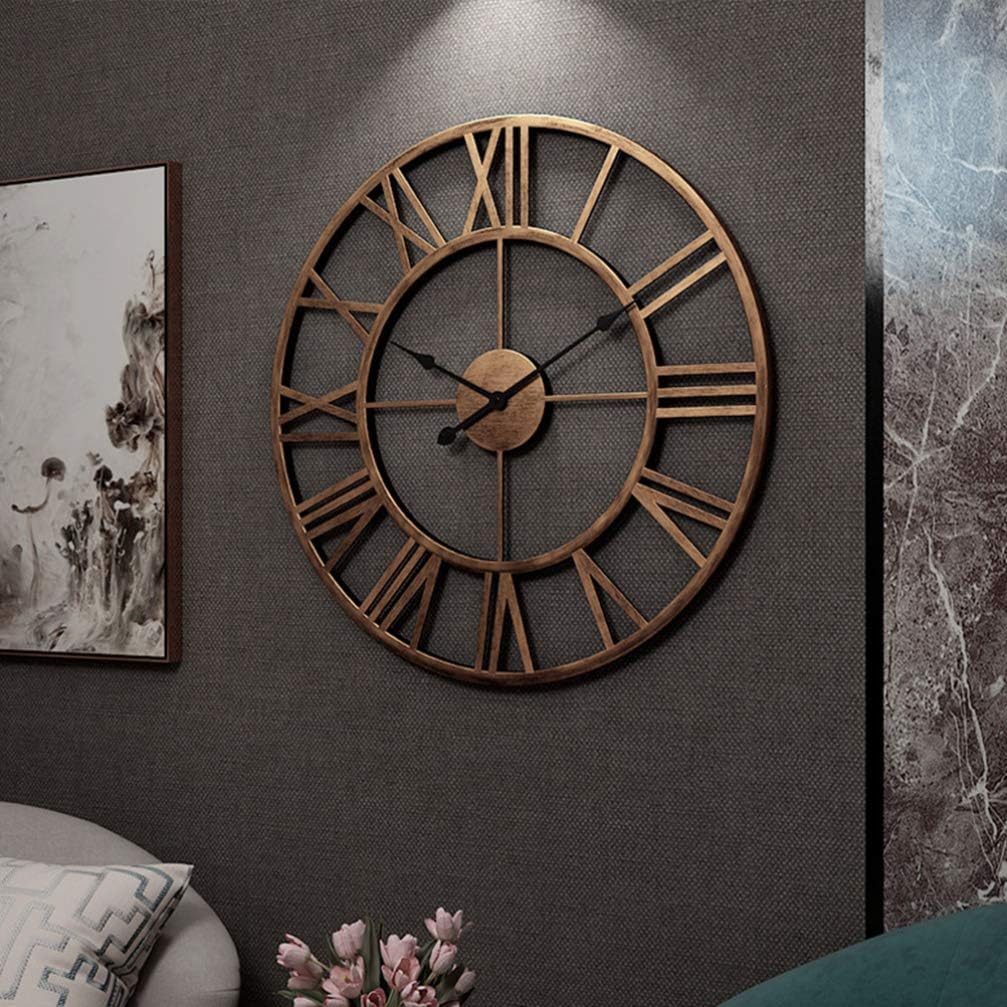 Craft2Lance 16-Inch (40 Cm) Metal Analog Wall Clock | Brown Decorative Art Sculpture For Home, Office, Living Room, Bedroom, Res