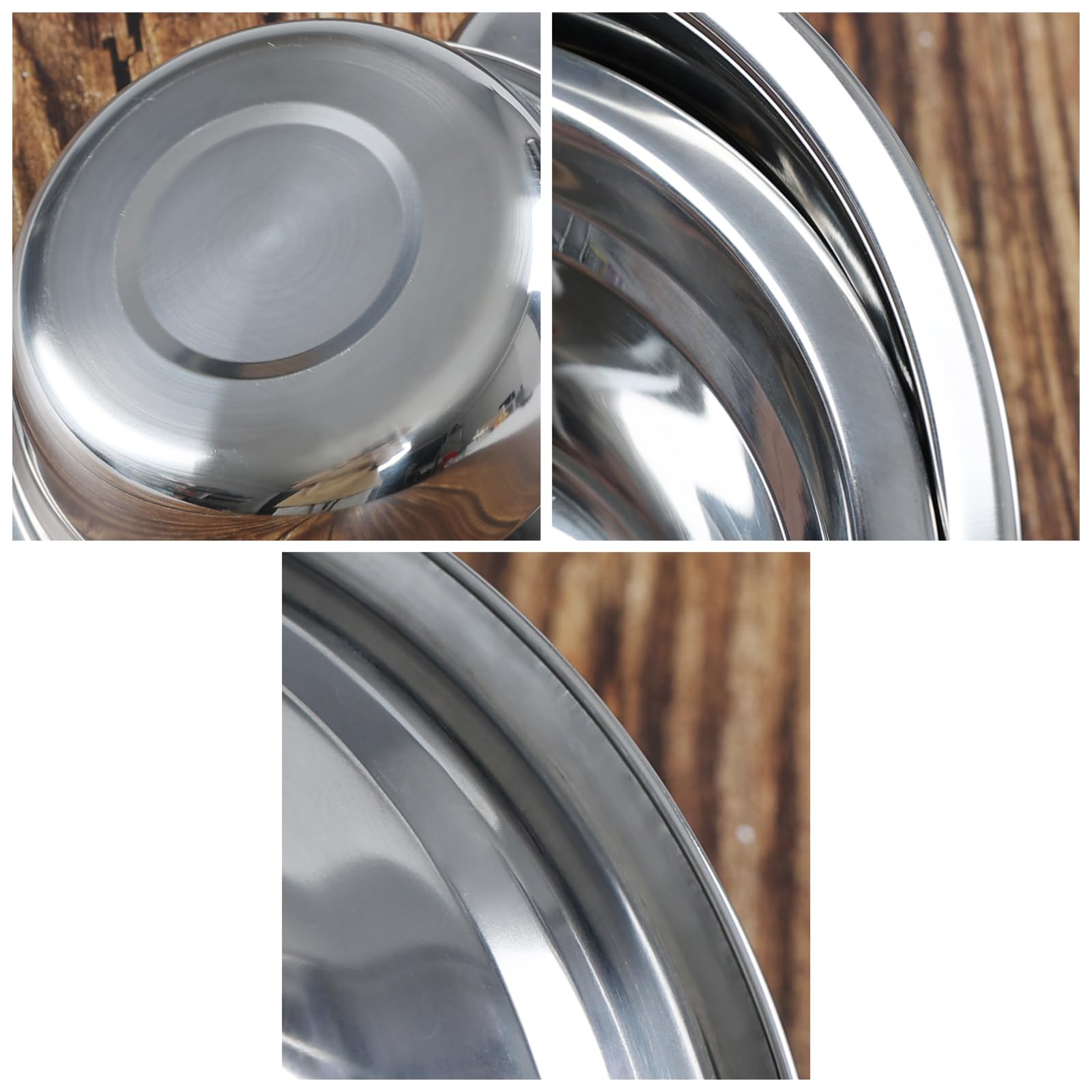 Minekkyes 4-Pack Stainless Steel Mixing Bowls, Metal Nesting Bowls