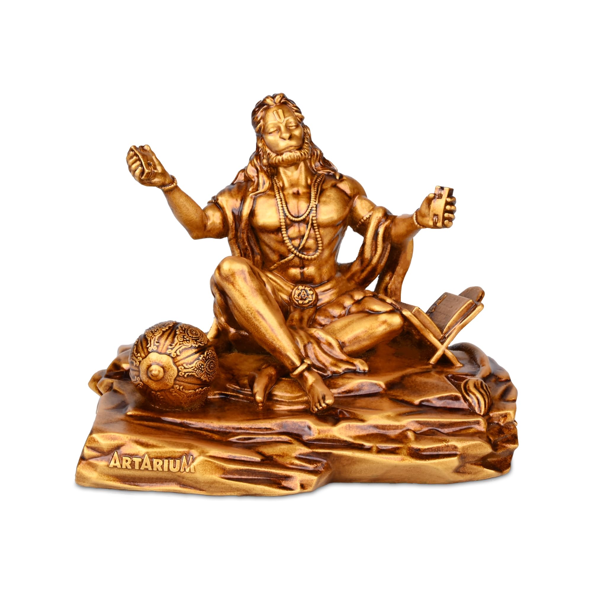 Artarium Bhaktimay Hanuman Ji Murti Bajrangbali Idol For Home Decor Gift Article Decorative Showpiece (Bhaktimay Hanuman Antique