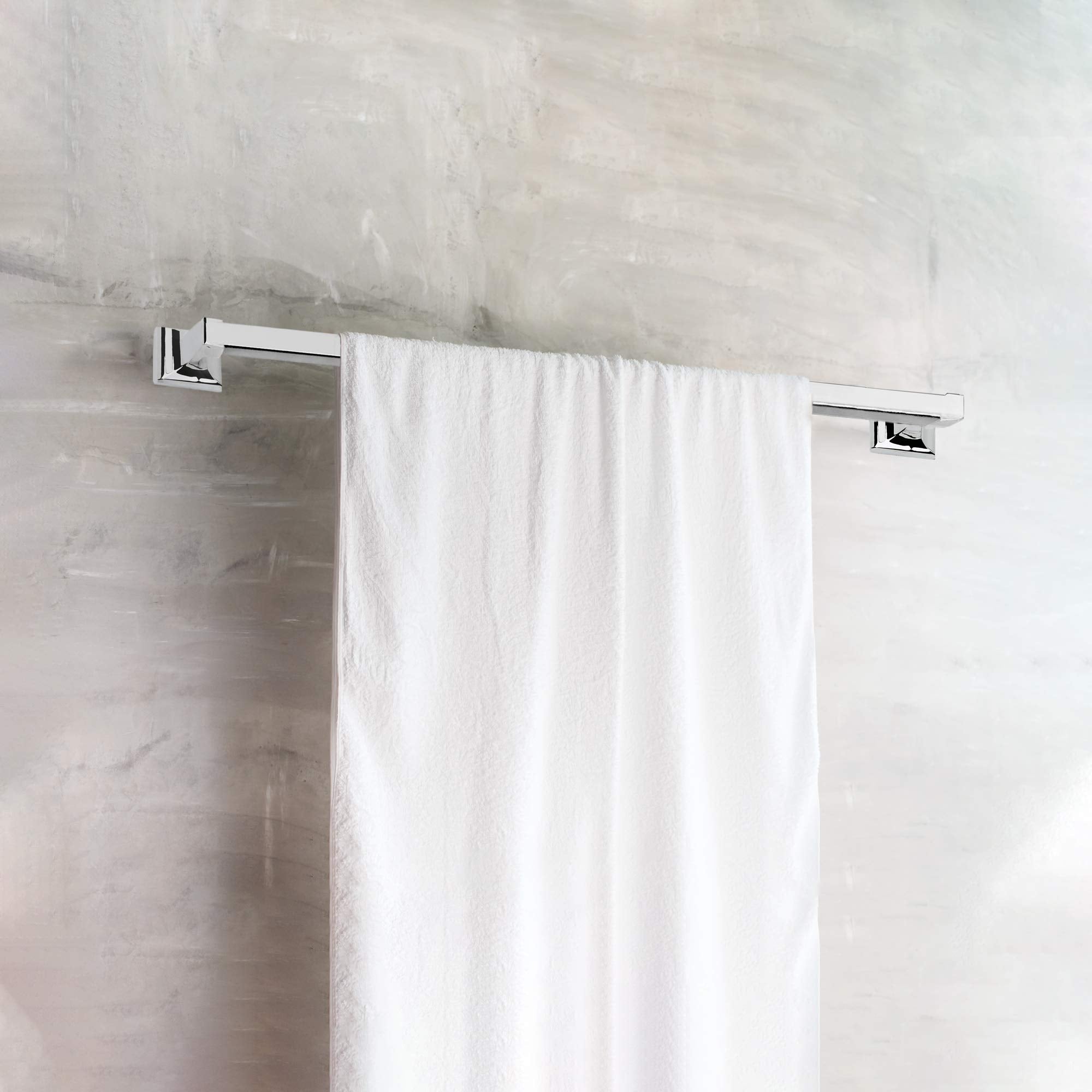 Design House 533026 Millbridge Wall-Mounted Towel Bar For Bathroom, Sturdy And Easy To Install, 24-Inch, Polished Chrome