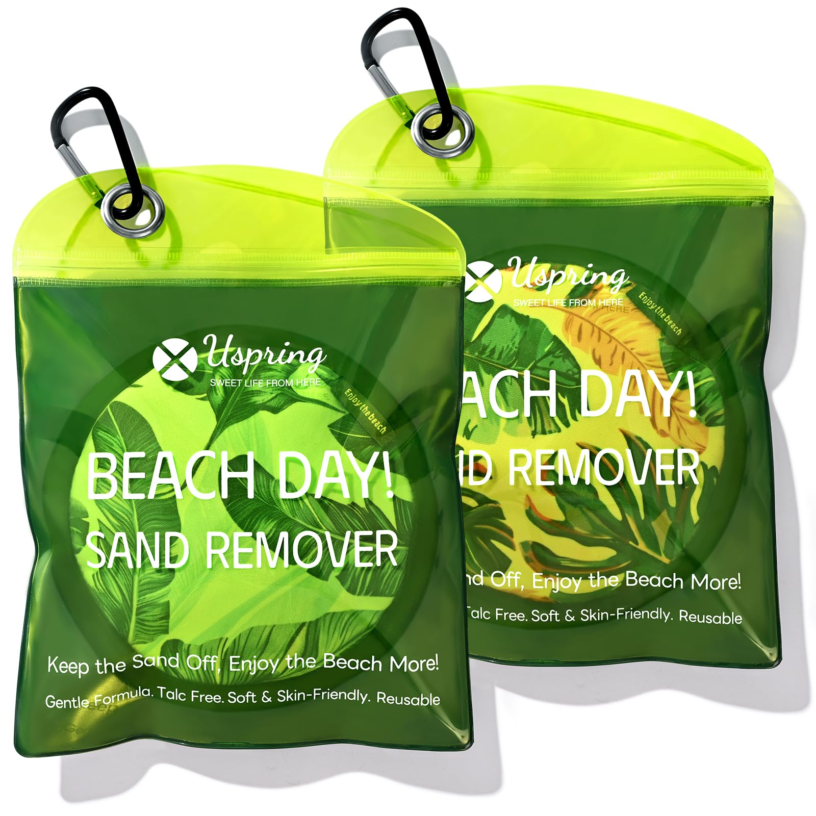 Uspring 2 Pcs Sand Remover For Beach, Sandscreen Sand Remover Beach Essentials, Sand Removal Bags, Beach Accessories, Vacation E