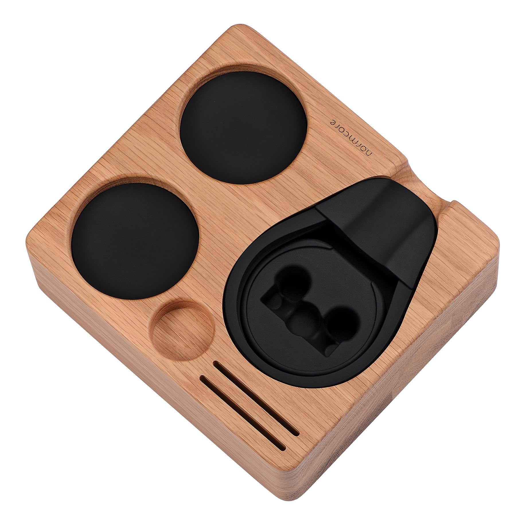 Normcore Espresso Tamping Station, Wooden Espresso Tamper Station, Solid American White Oak Wood Tamper Holder For 51Mm 54Mm Esp