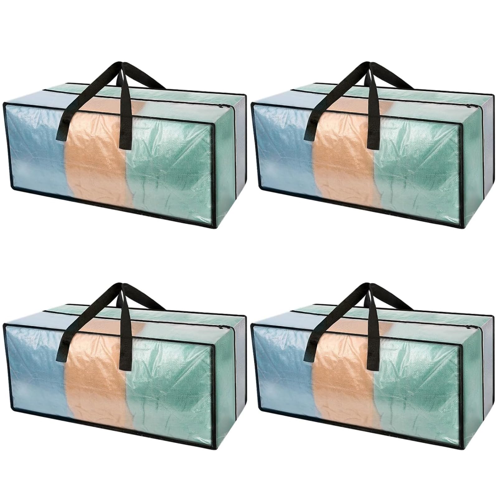 4 Pack Heavy Duty Clear Moving Bags, Large Clear Storage Bags For College Dorm Room Essentials, Alternative To Moving Boxes, Com