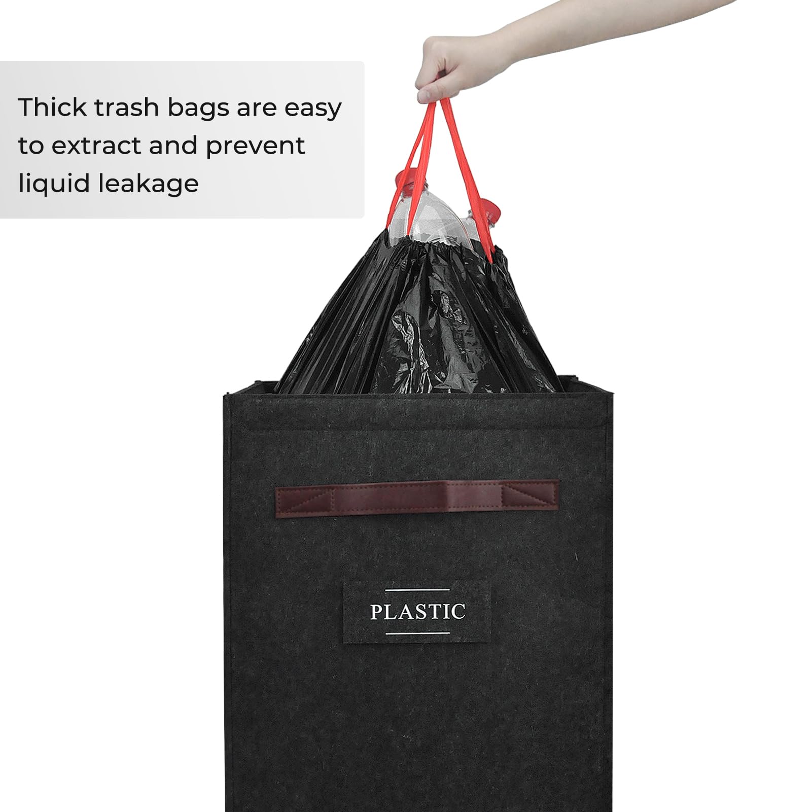 Rolheit Recycling Bin For Kitchen 26 Gallon, Indoor Recycle Bin With Lid, 100L Recycle Trash Can, Large Recycling Bin For Home W