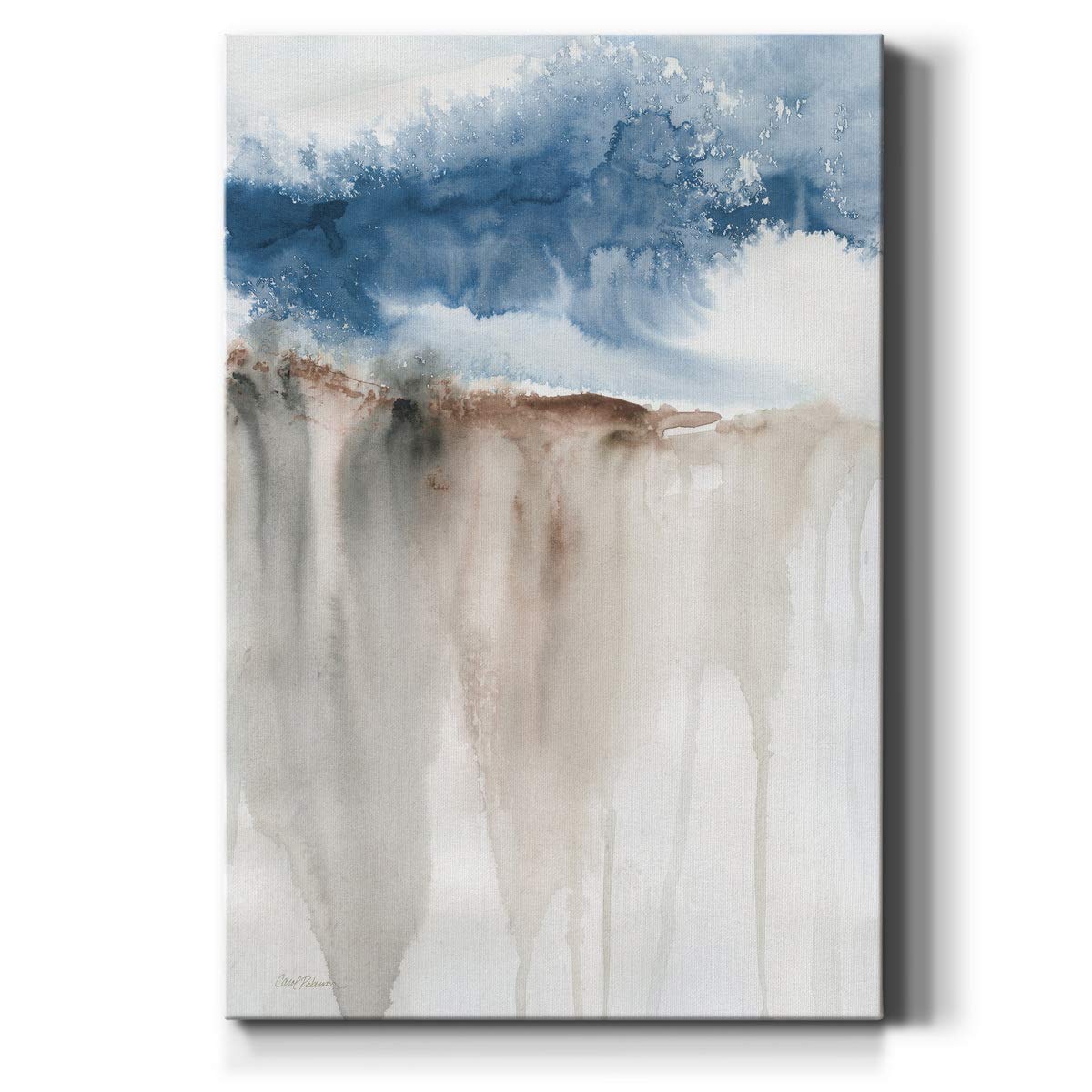 Renditions Gallery Canvas Nature Wall Art Modern Paintings Decorations Rough Blue Water Cliff Canvas Abstract Wall Hanging Artwo