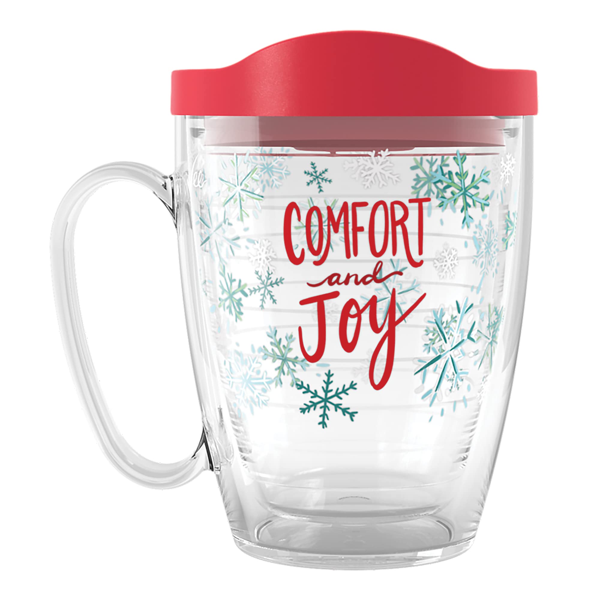 Tervis EttaVee Christmas Holiday Comfort and Joy Made in USA Double Walled Insulated Tumbler Travel Cup Keeps Drinks Cold & Hot,