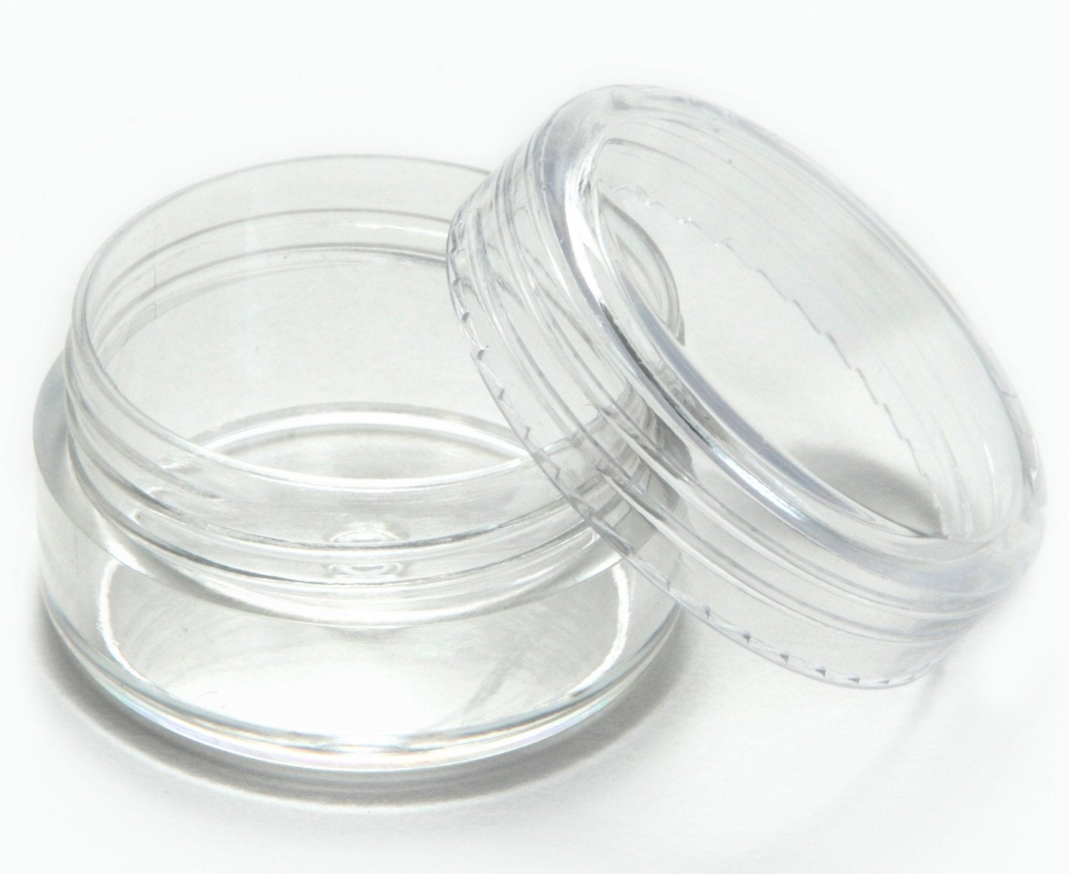 Gogoonly 50 Empty, Clear, 5 Gram Plastic Pot Jars, Cosmetic Containers, With Lids-Bh000507