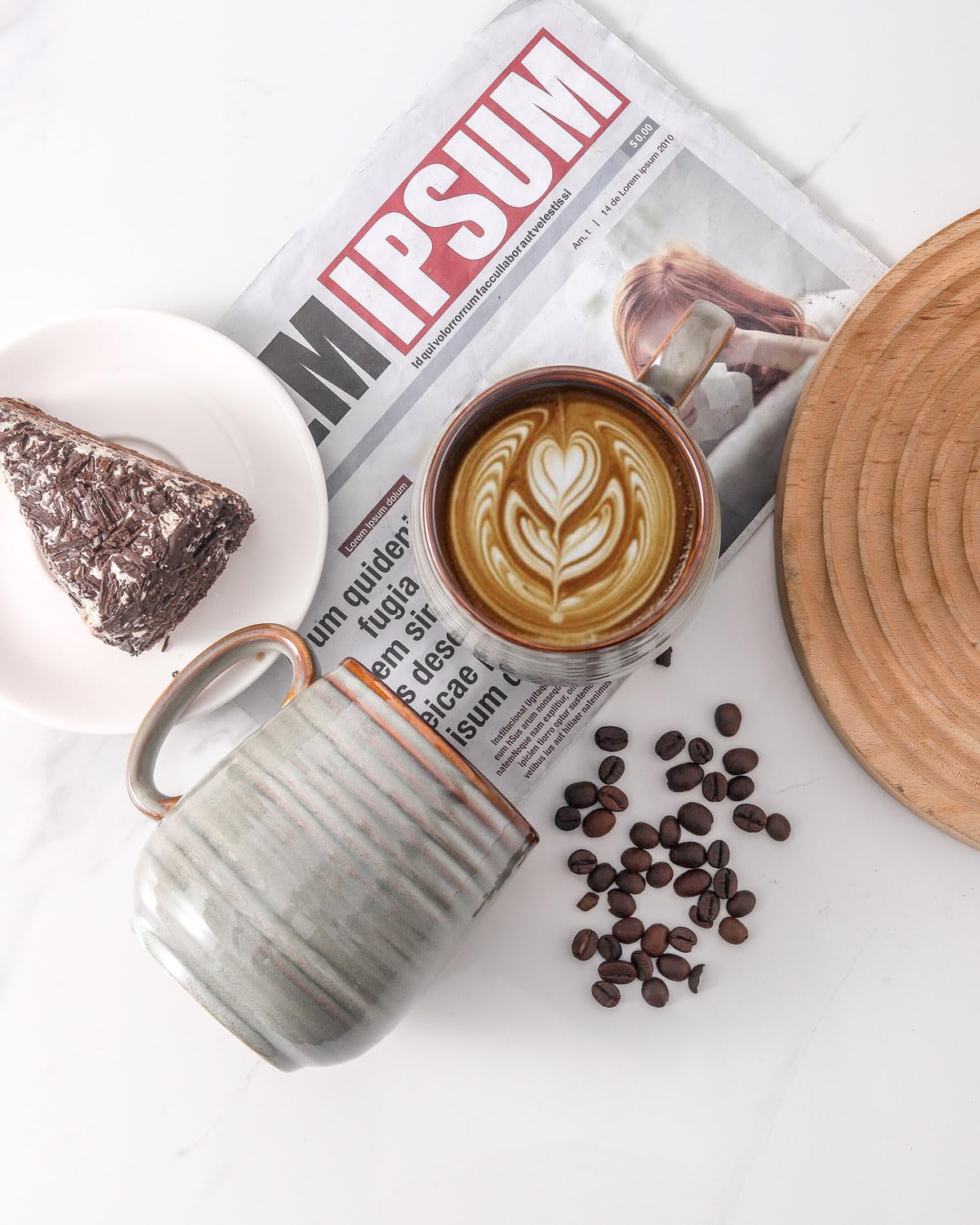 Hasense Coffee Mug, 20 Oz Large Ceramic Latte Cup With Big Handle, Pottery Tea Cup For For Office And Home, Oversized Mug Gift F