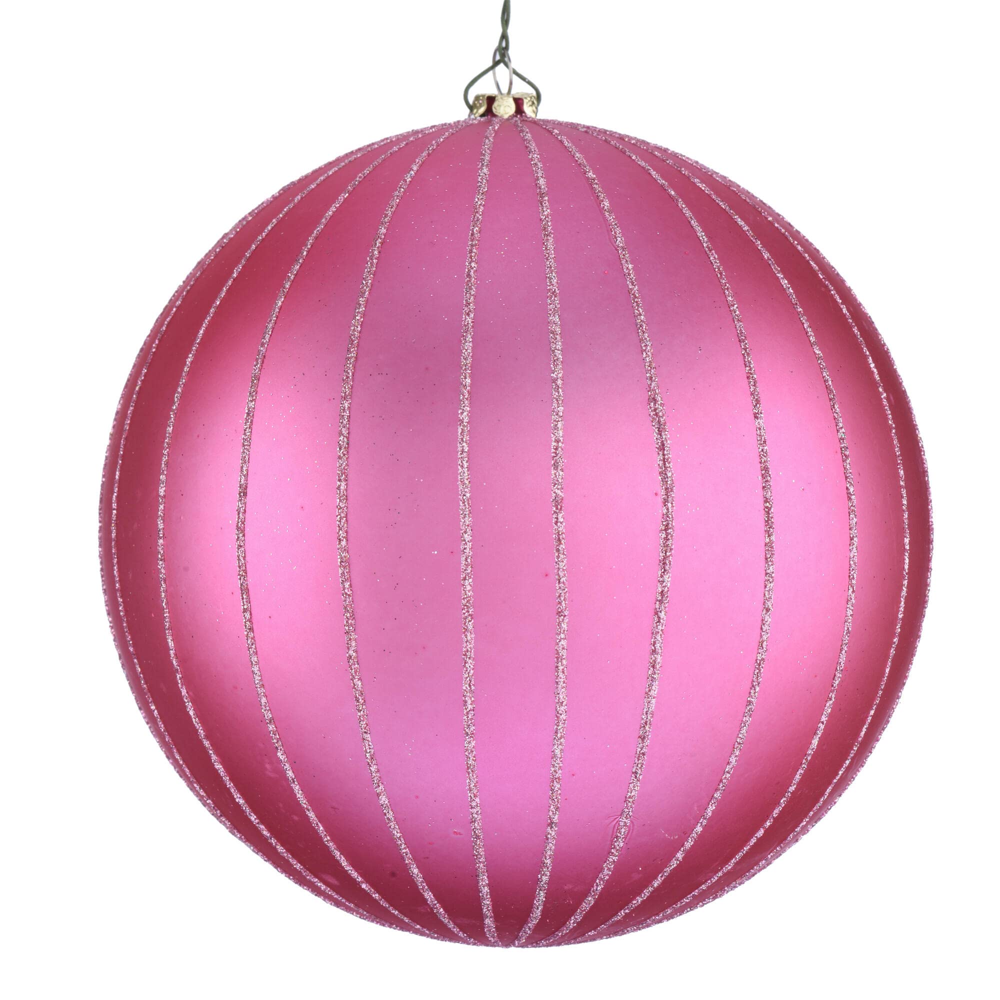 Vickerman 6 Mauve Matte Glitter Ball Christmas Ornament. Includes 2 Pieces per Bag.