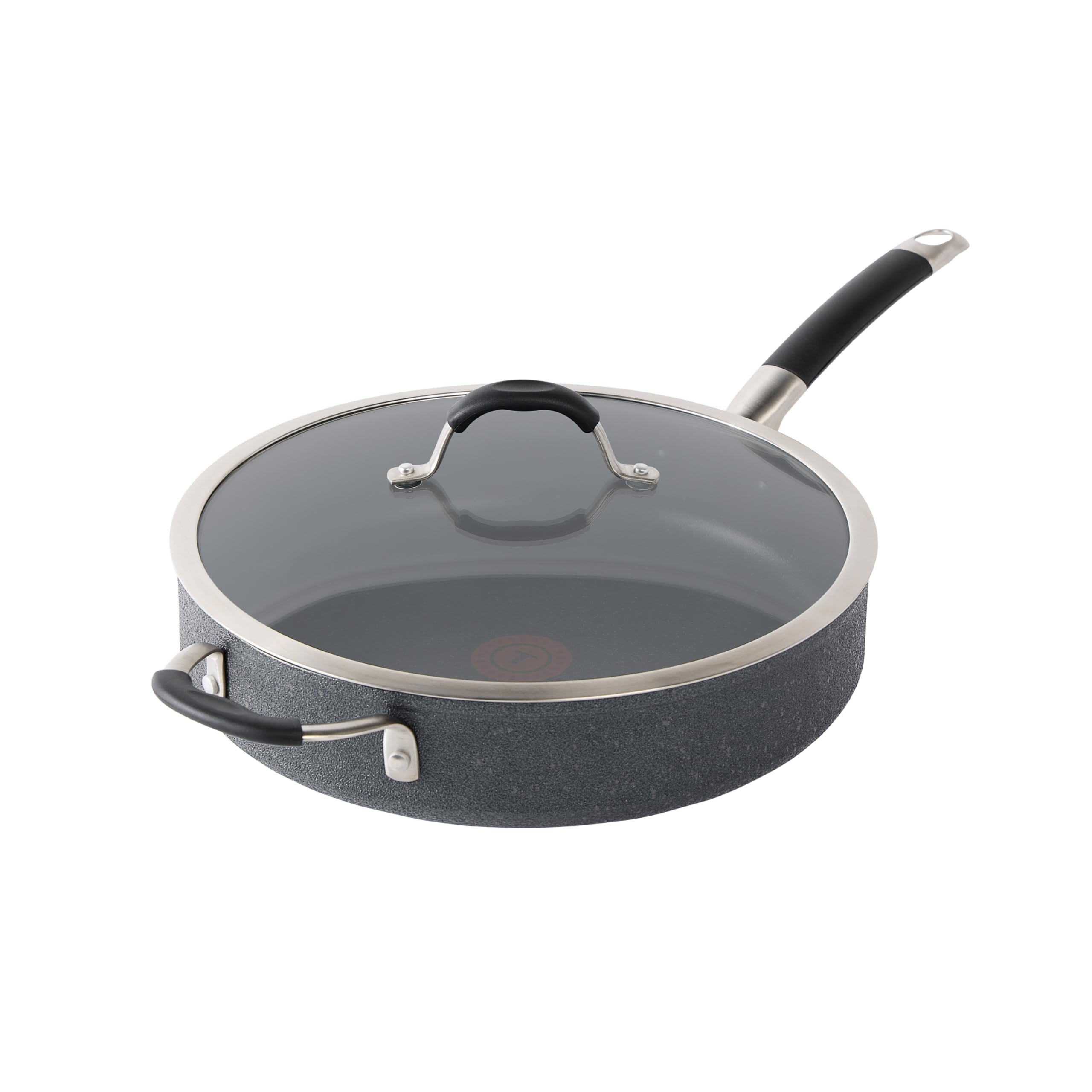 T-Fal Stone Force Platinum Non Stick Jumbo Cooker w/Lid & Helper Handle 5 Quart, Oven Broiler Safe 400F, Long-lasting Durability