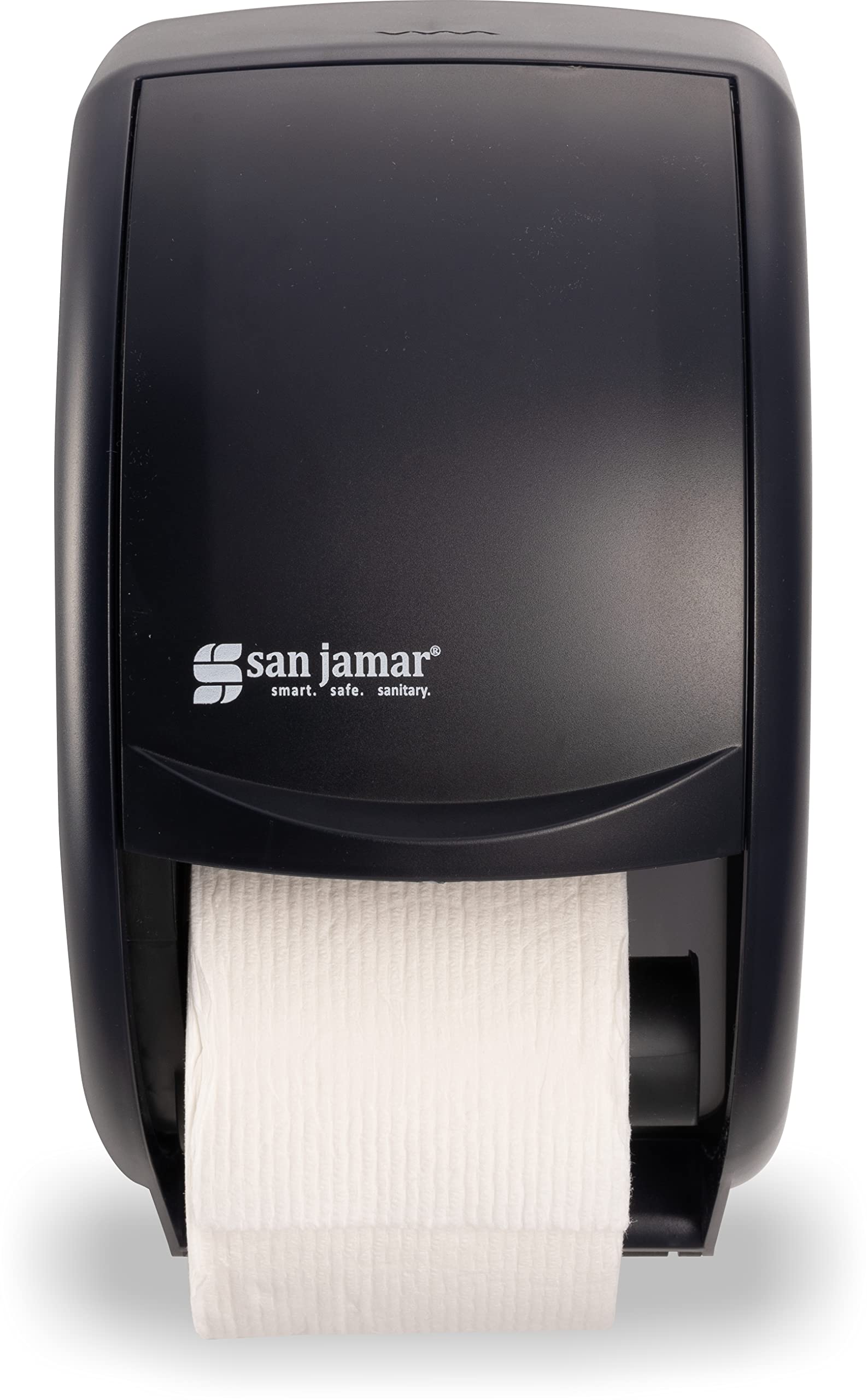 San Jamar Classic Plastic Tissue Dispenser, Toilet Paper Holder, Tissue Holder With Dependable Dispensing For Bathroom, Commerci