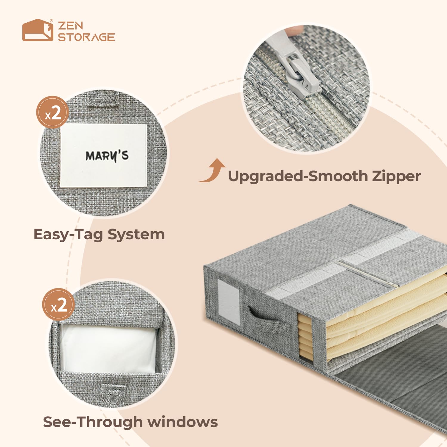 12Pack Sheet Organizers for Linen Closet - King/Queen Size Bedding Storage Boxes with Clear Window | Foldable, Dustproof Linen O