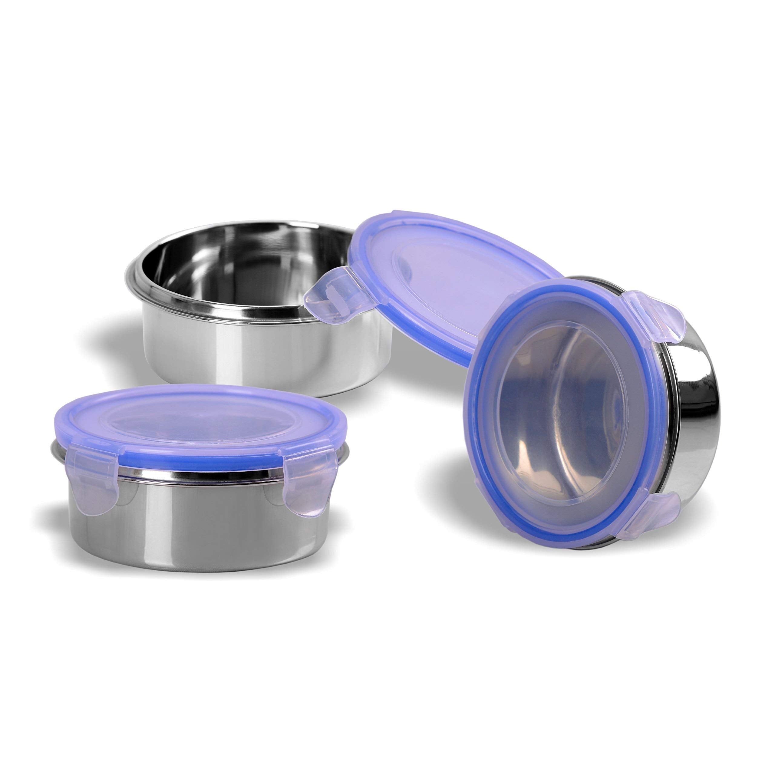 Sumeet Stainless Steel Airtight & Leak Proof L&L Containers Set  Size 350ML -3Pc