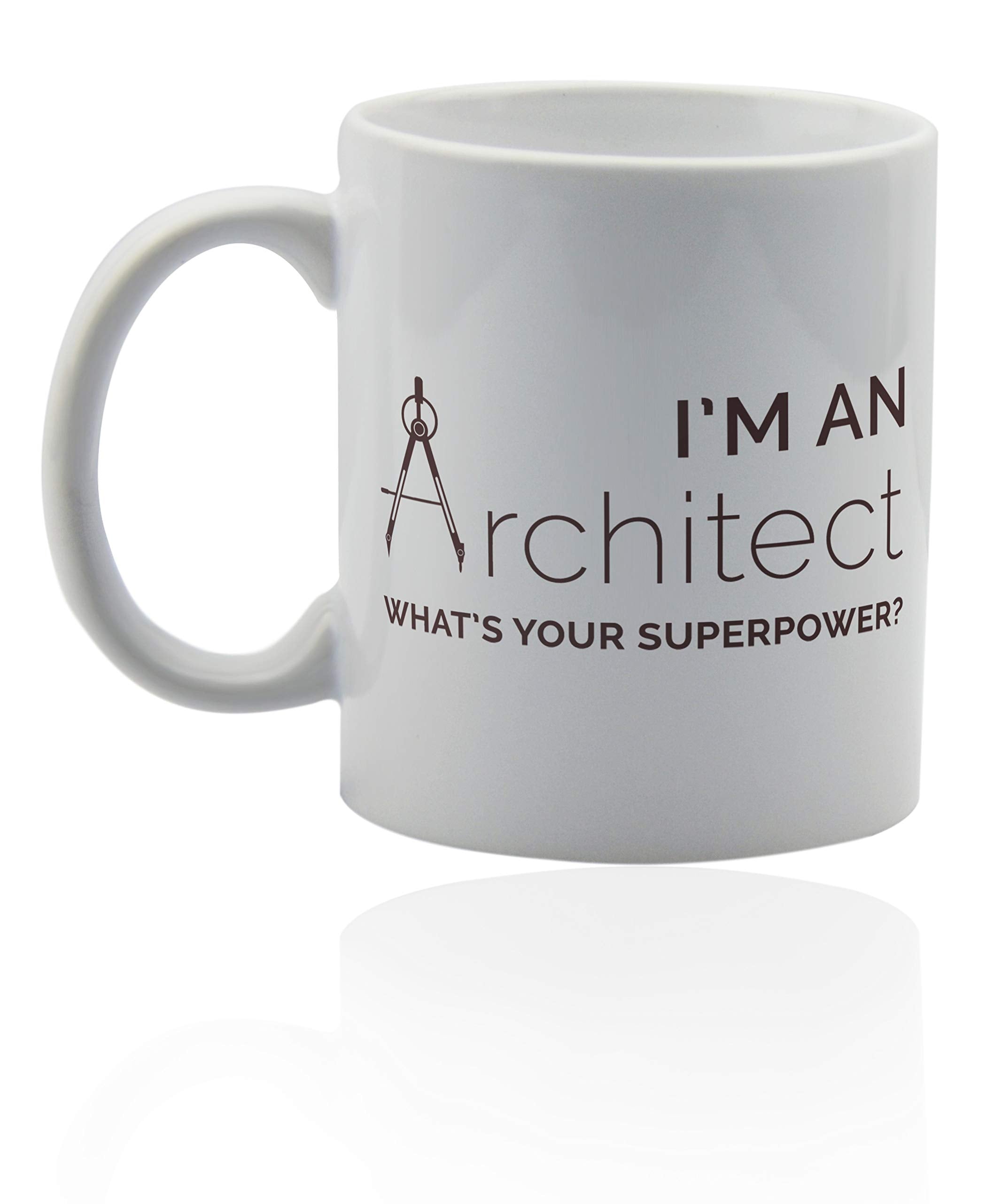 Gifts for architect 11 oz. white ceramic cup. Architecture mug.