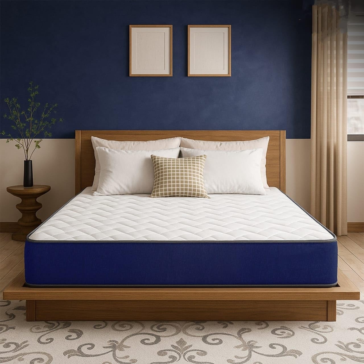 Repose Eyelidz Bonnell Spring Mattress with Durable OpenCoil System, King Size (72X72X6 Inches), Firm Support, Enhanced Airflow