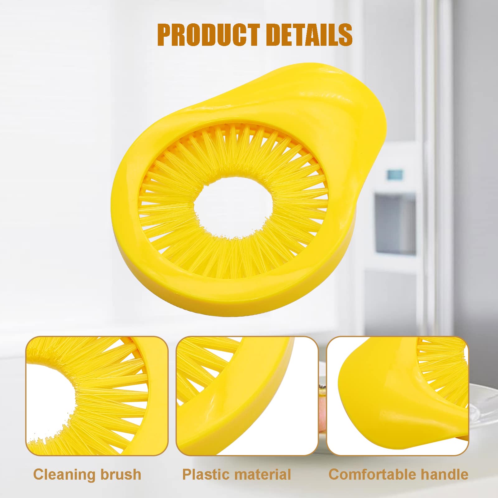Corn Silk Remover,Corn Cleaning Brush,Vegetable Fruit Silk Remover For Corn Vegetables Cucumber Cleaning Brush Tools(Yellow)