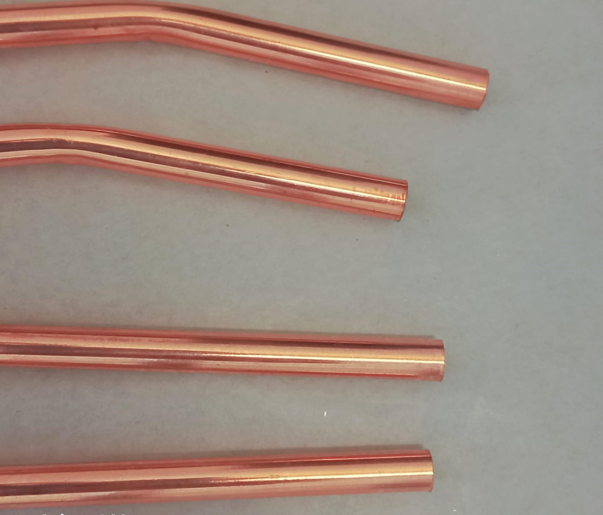 2Activelife Copper Straws, Pure Copper Drinking Straws Gift Set Food Safe 8.5Inch Long Handcrafts Bent And Straight Copper Straw