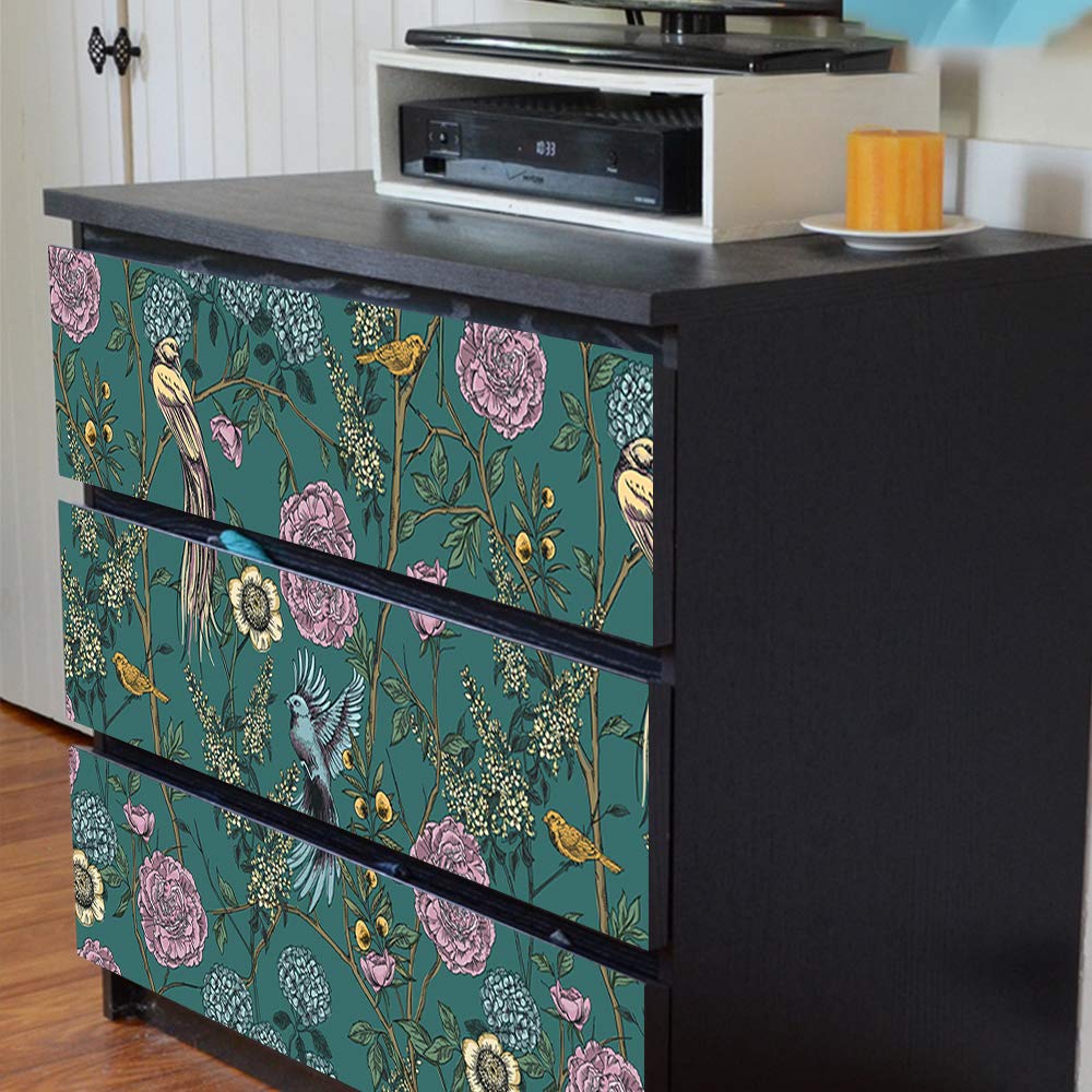Self-Adhesive Dresser Sticker, Peel And Stick Furniture Stickers/Decals, Removable Furniture Skin (007, Malm)