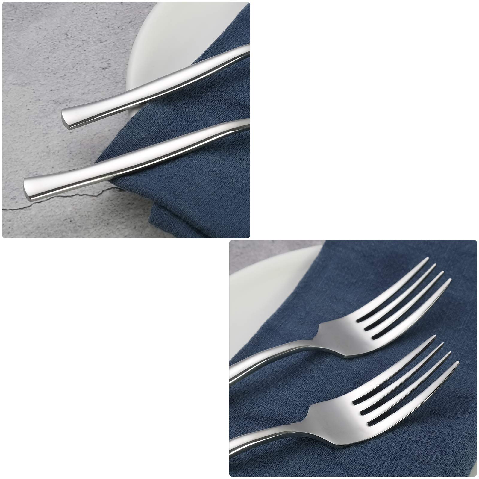 Xowine 12-Piece Dessert Forks, Stainless Steel Salad Fork