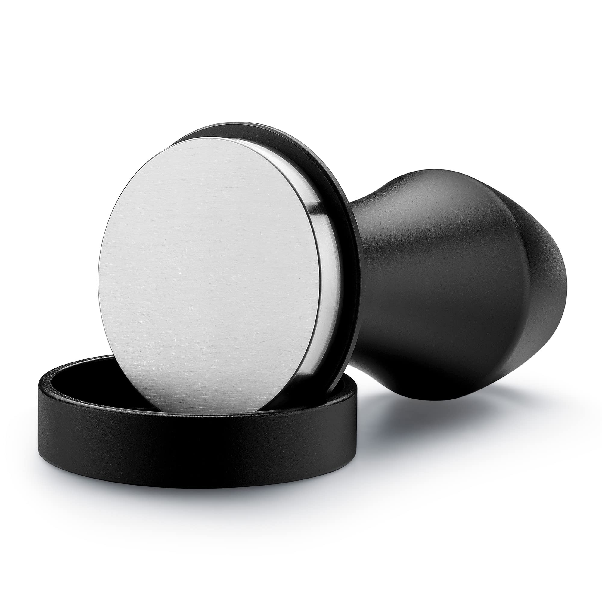 Normcore 49.7mm Coffee Tamper V4 - Spring-loaded Tamper - Barista Tools - Espresso Tamper with Mat For ROK Espresso Maker - Flat Base