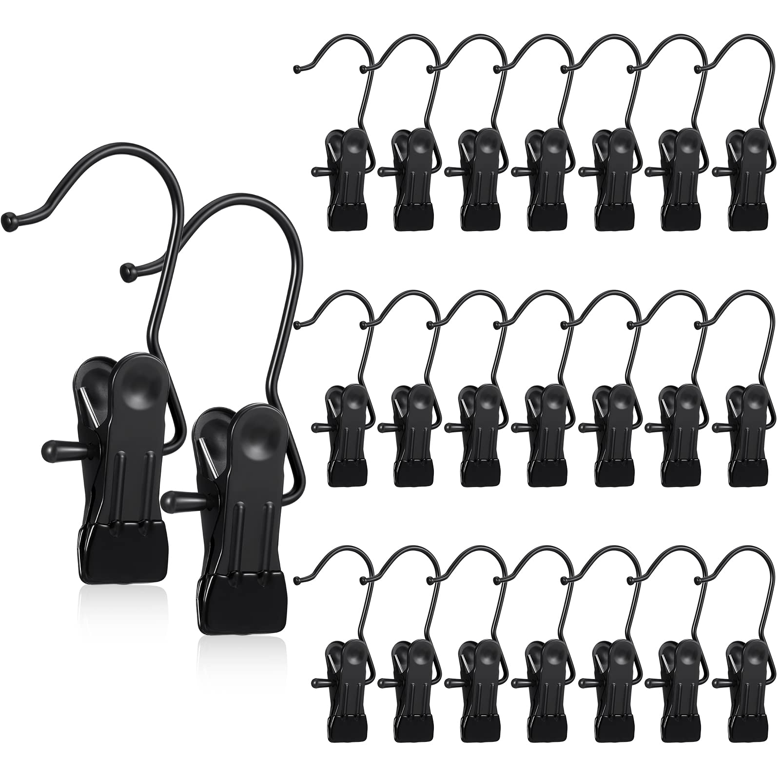 Hotop Boot Hanger For Closet, Laundry Hooks With Clips, Boot Holder, Hanging Clips, Portable Multifunctional Hangers Single Clip