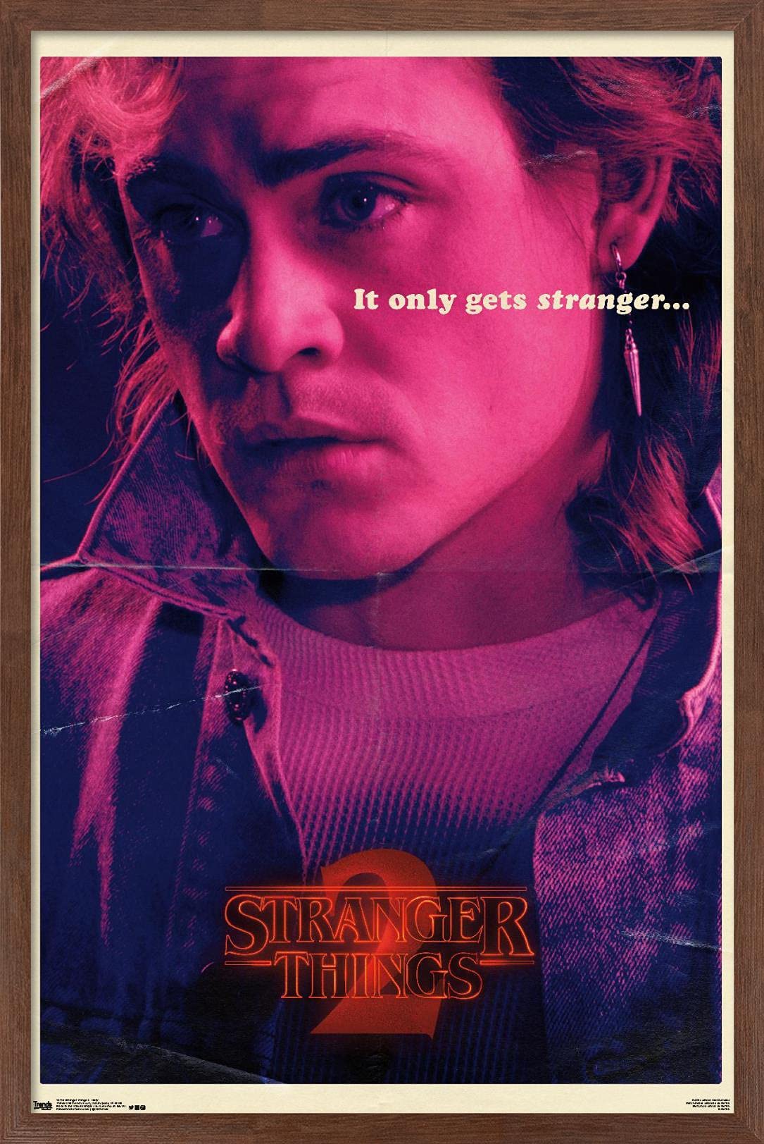 Trends International Netflix Stranger Things: Season 2 - Billy Wall Poster, 22.375'' X 34'', Mahogany Framed Version