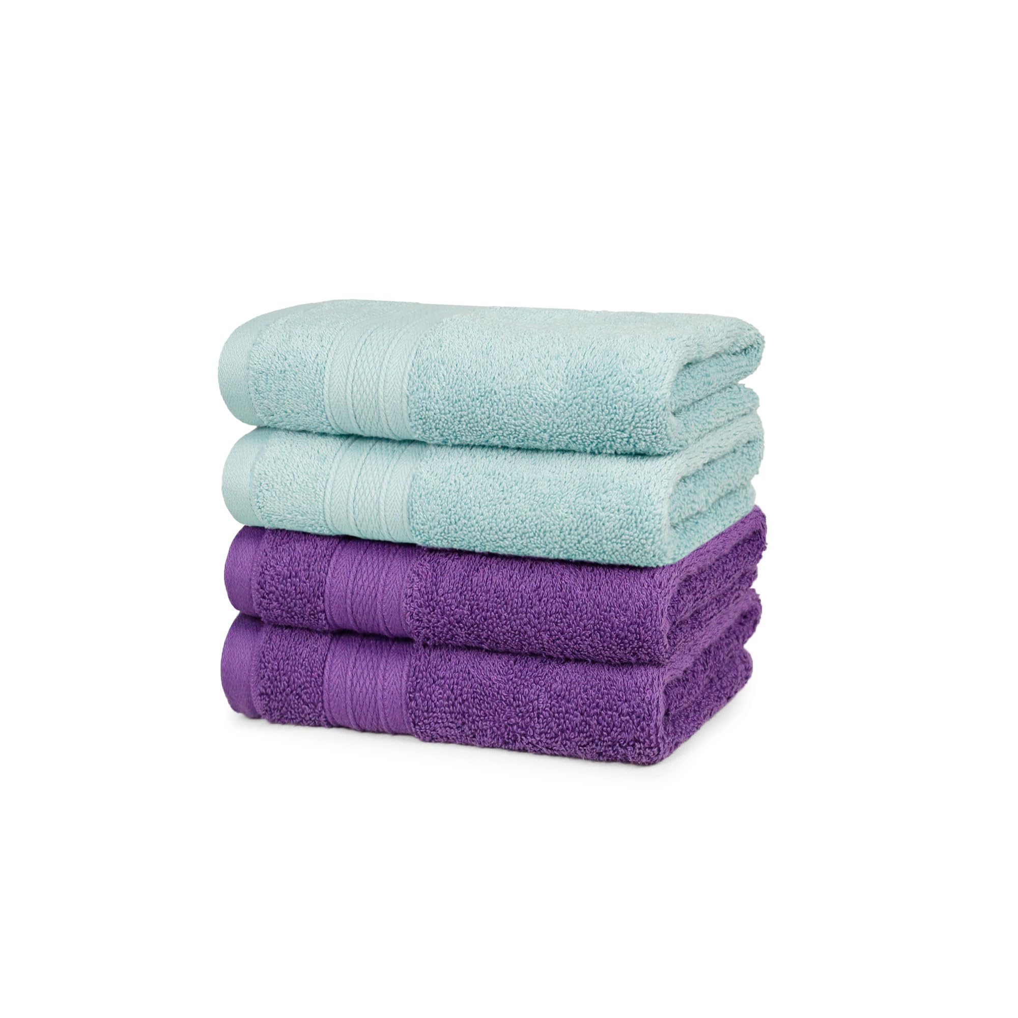 Mytrident Soft Comfort Air Rich Towel 100% Cotton Hand Towel For Daily Use, 500 Gsm Highly Absorbent Towels For Men/Women, 4Pc H