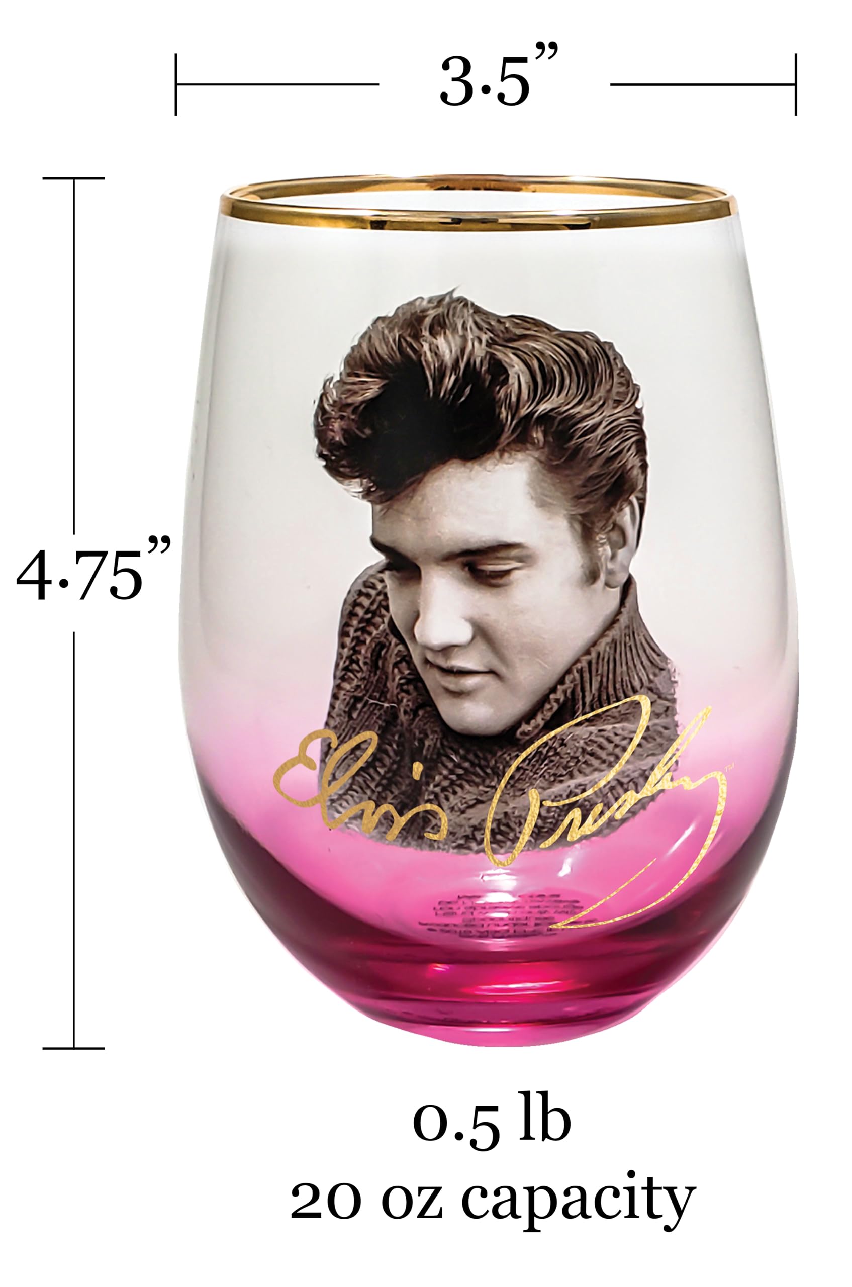 Spoontiques Elvis Stemless Glass