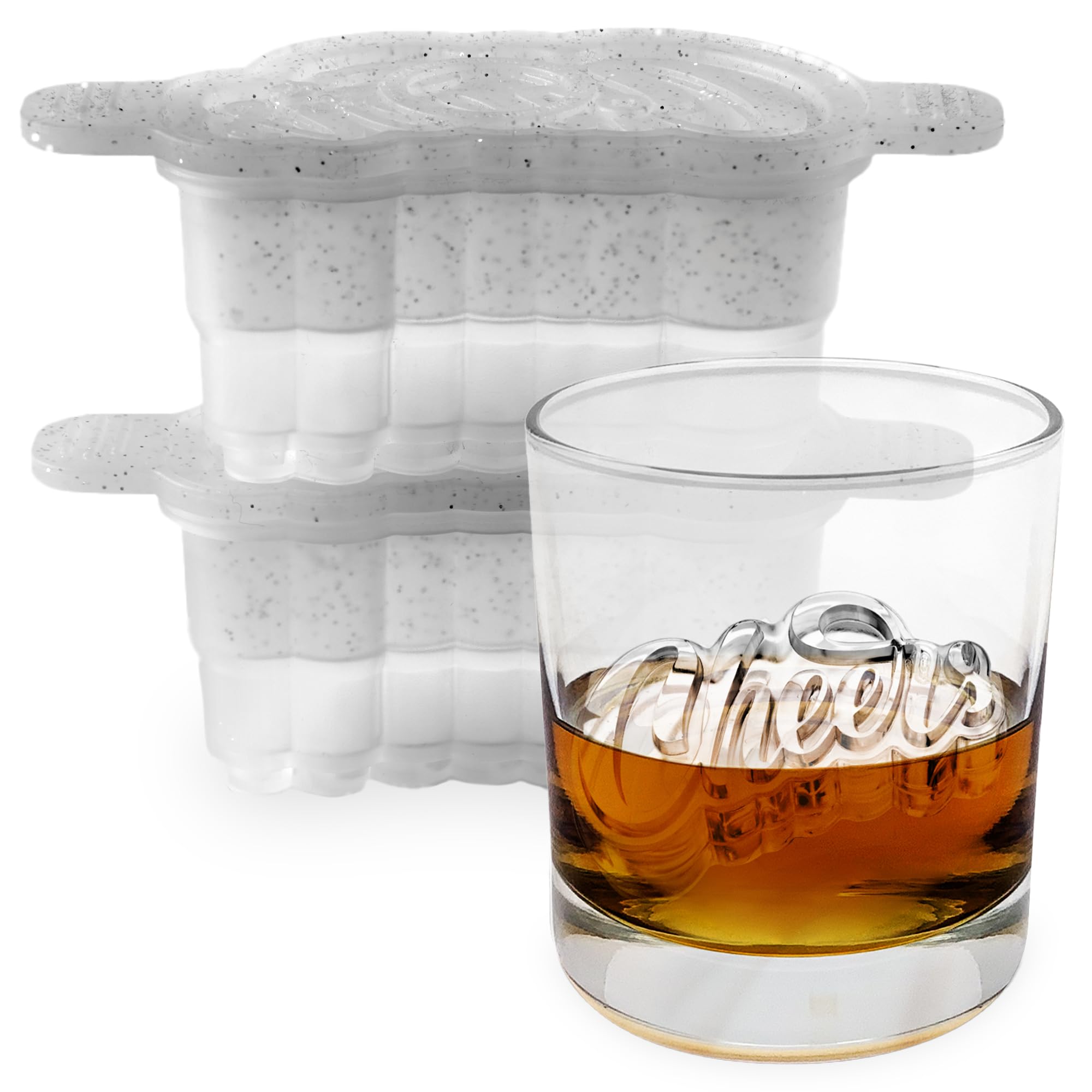 Tovolo Cheers Shaped Ice Molds, Set Of 2 - Large Cheers Ice Mold Gift - Unique Ice Mold Chills Drinks - Odor-Free Freezer Storag