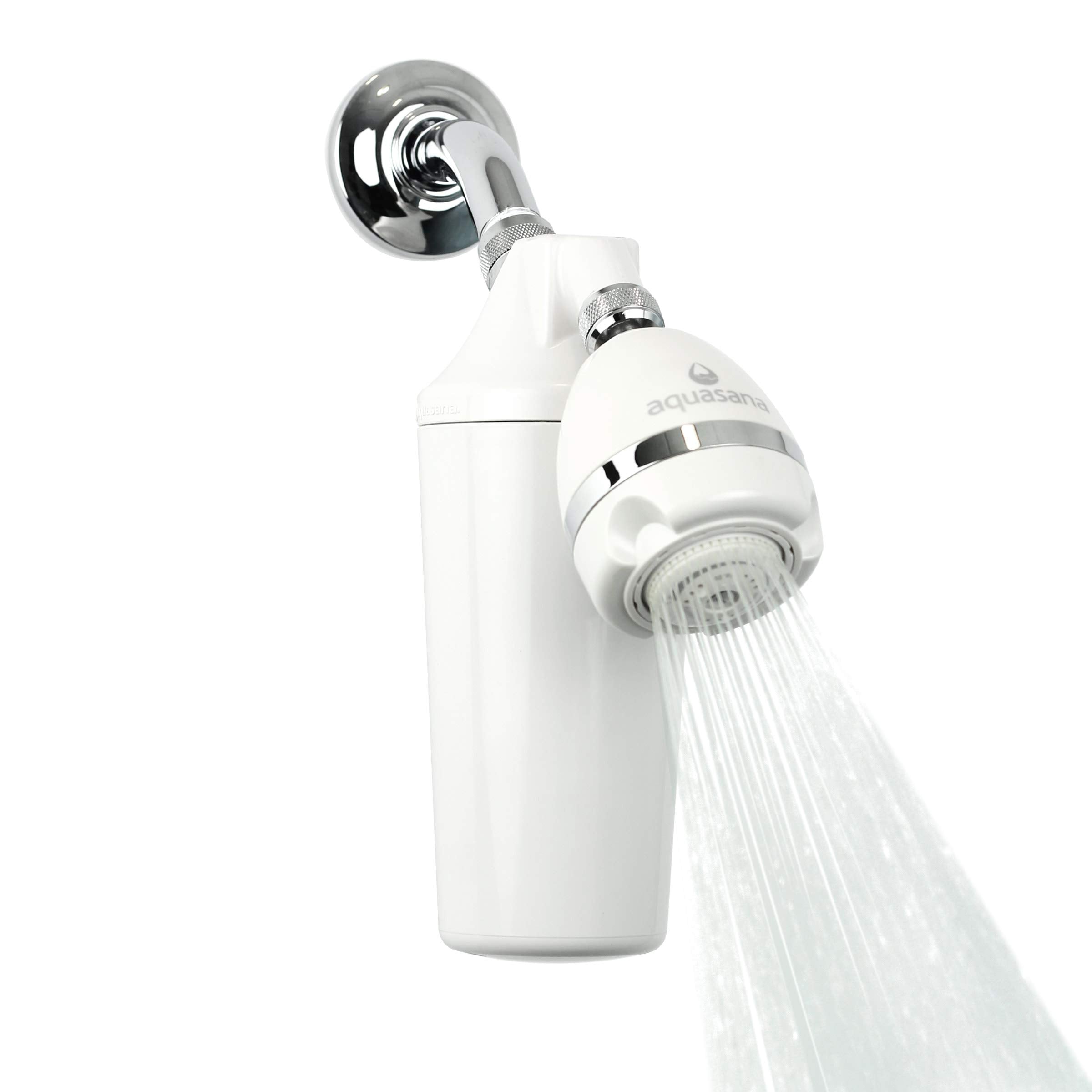 Aquasana Shower Water Filter System Max Flow Rate W/ Adjustable Shower Head - Filters Over 90% Of Chlorine - Carbon & Kdf Filtra