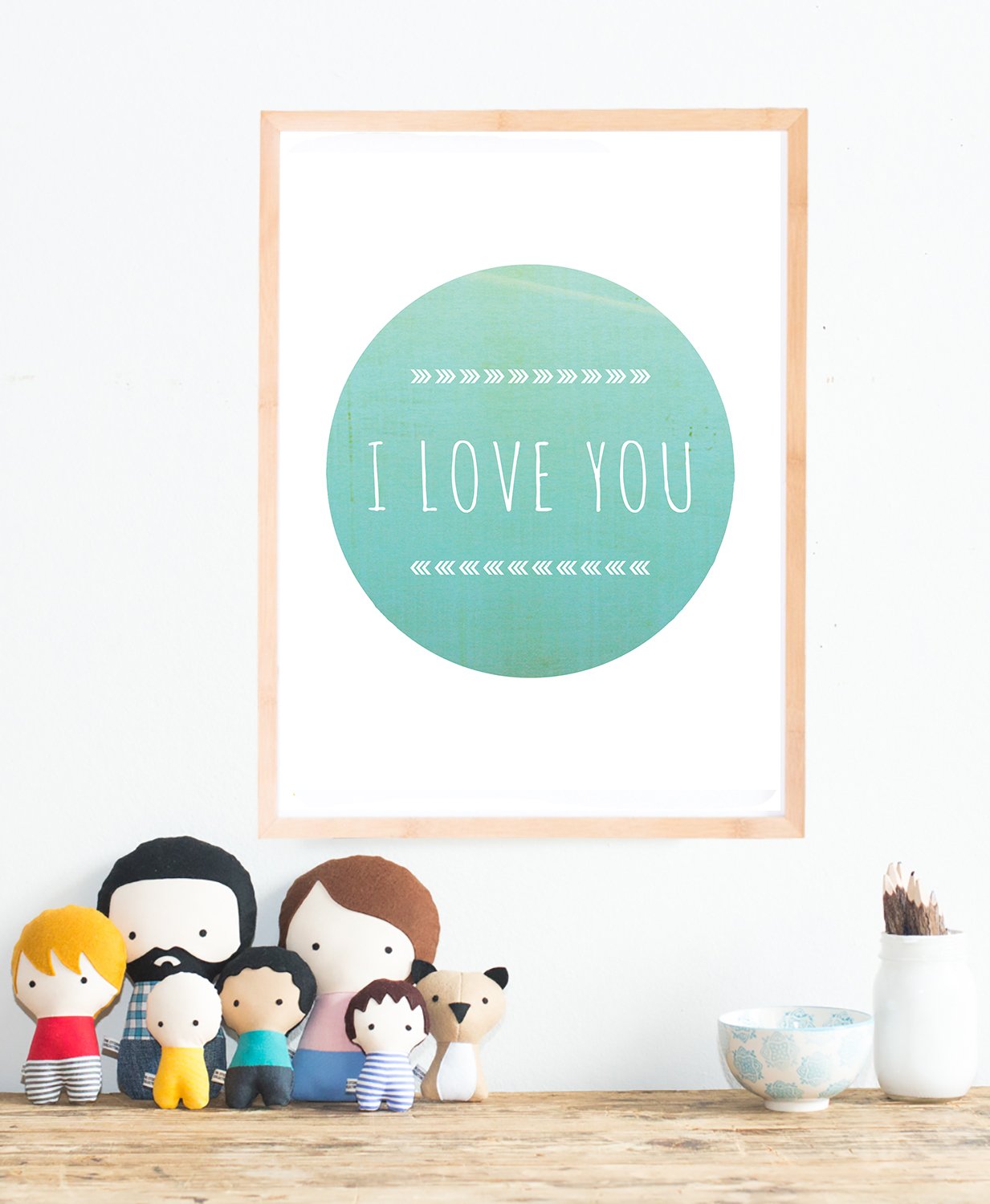 I Love You In Turquoise Children'S Wall Art Print 11X14, Nursery Decor, Kid'S Wall Art Print, Kid'S Room Decor, Motivational Wor