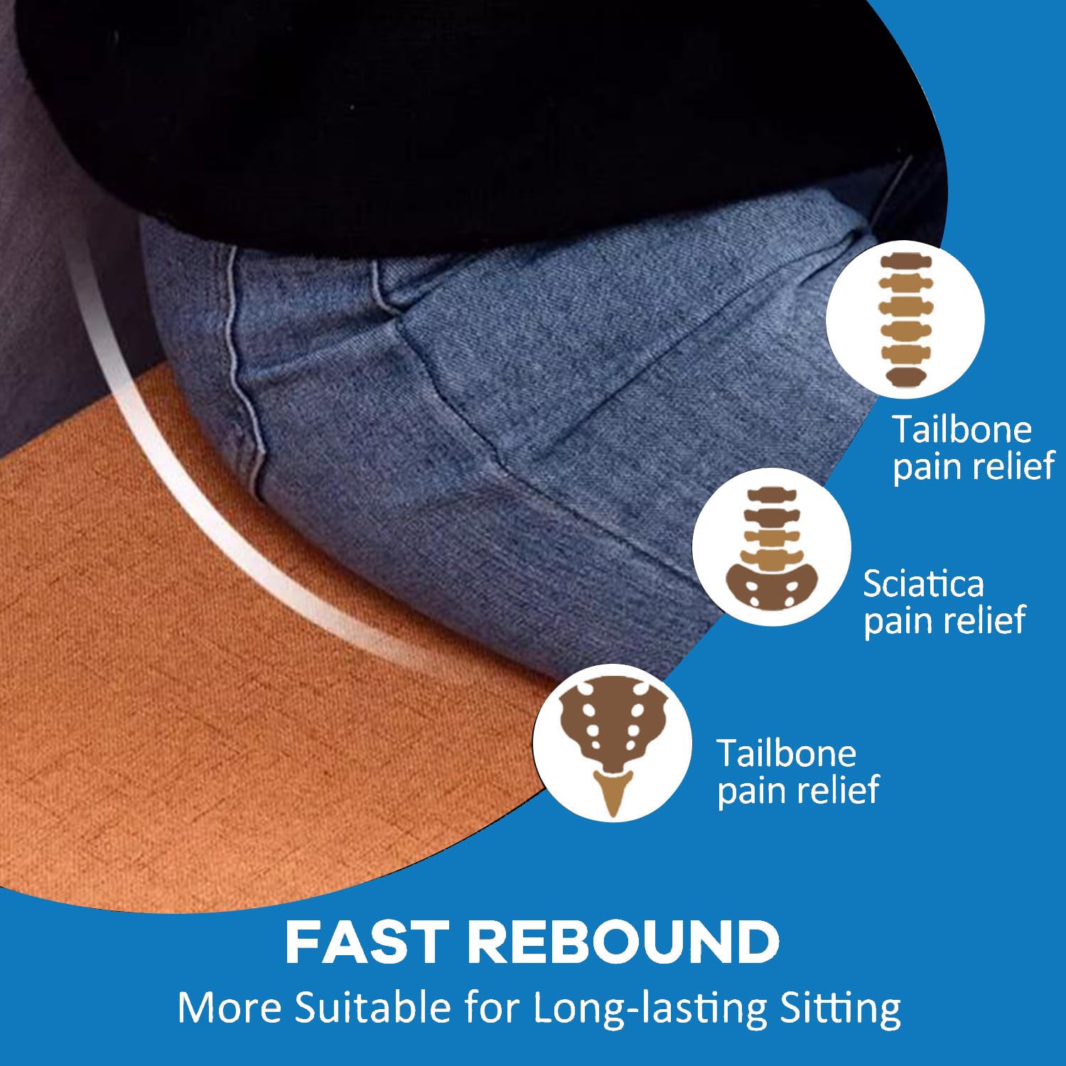 Loveboat Bench Cushion 36x18 Inch Soft Non-Slip Furniture Cushions for Bench Couch Swing Setee with Ties, Dark Grey