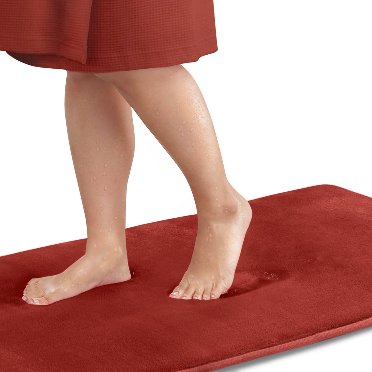 Genteele Bath Mats For Bathroom Non Slip - Autumn Glaze 17'' X 24'' Memory Foam Bathroom Rugs - Quick Dry Bath Mat