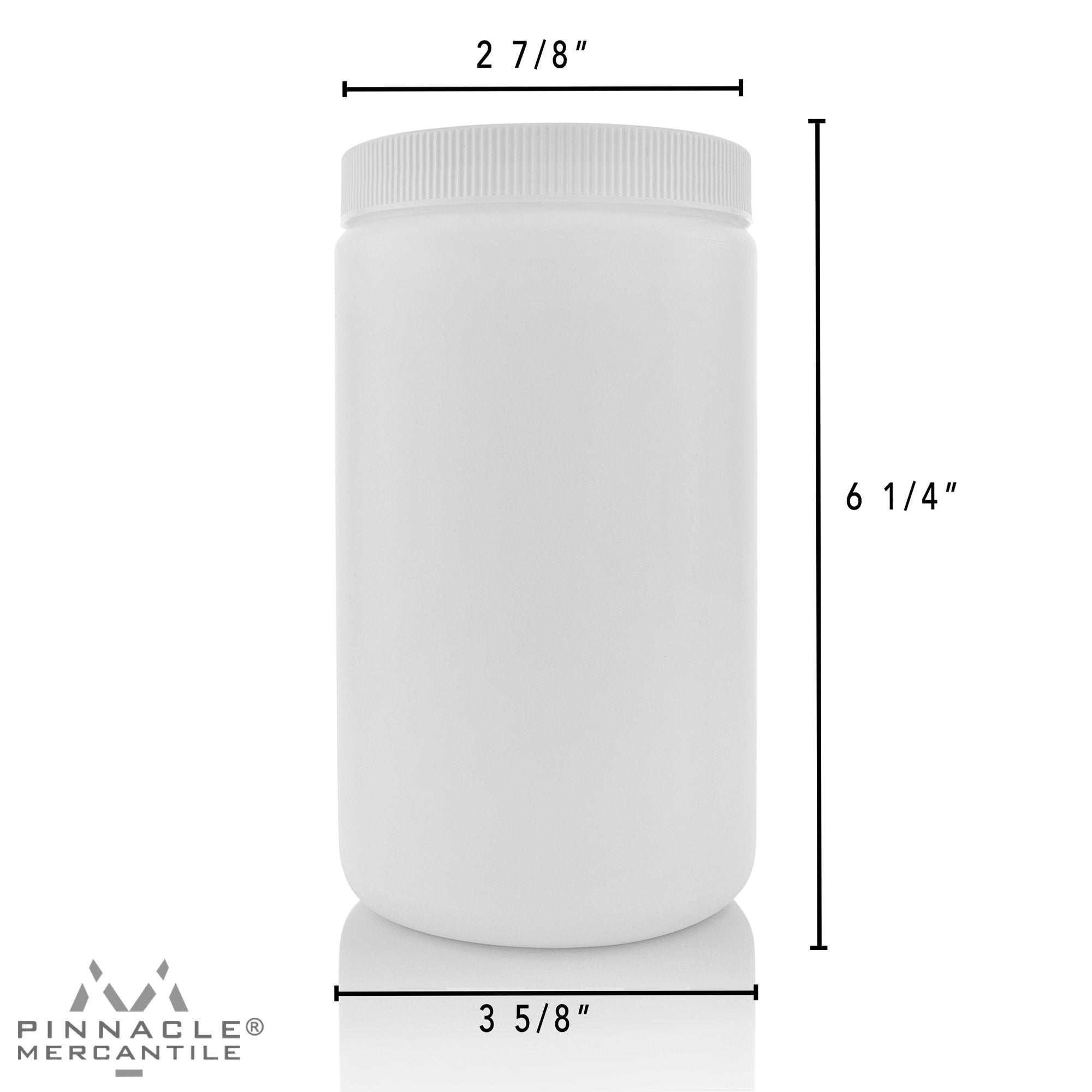Pinnacle Mercantile Plastic Containers With Screw On Lids 32 Oz Quart Hot Or Cold Freezable Food Ice Cream Jars White Bpa Free S