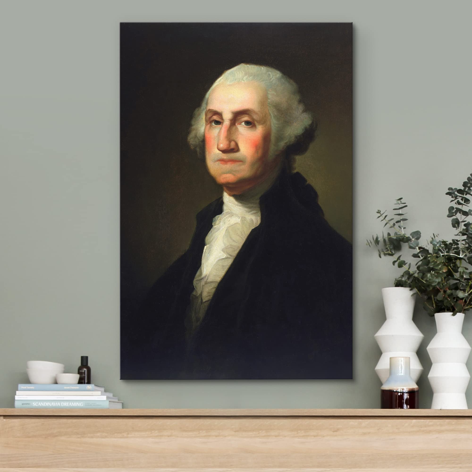 Wall26 Canvas Print Wall Art Portrait Of George Washington People Pop Culture Historical Realism Famous Closeup Colorful Multico