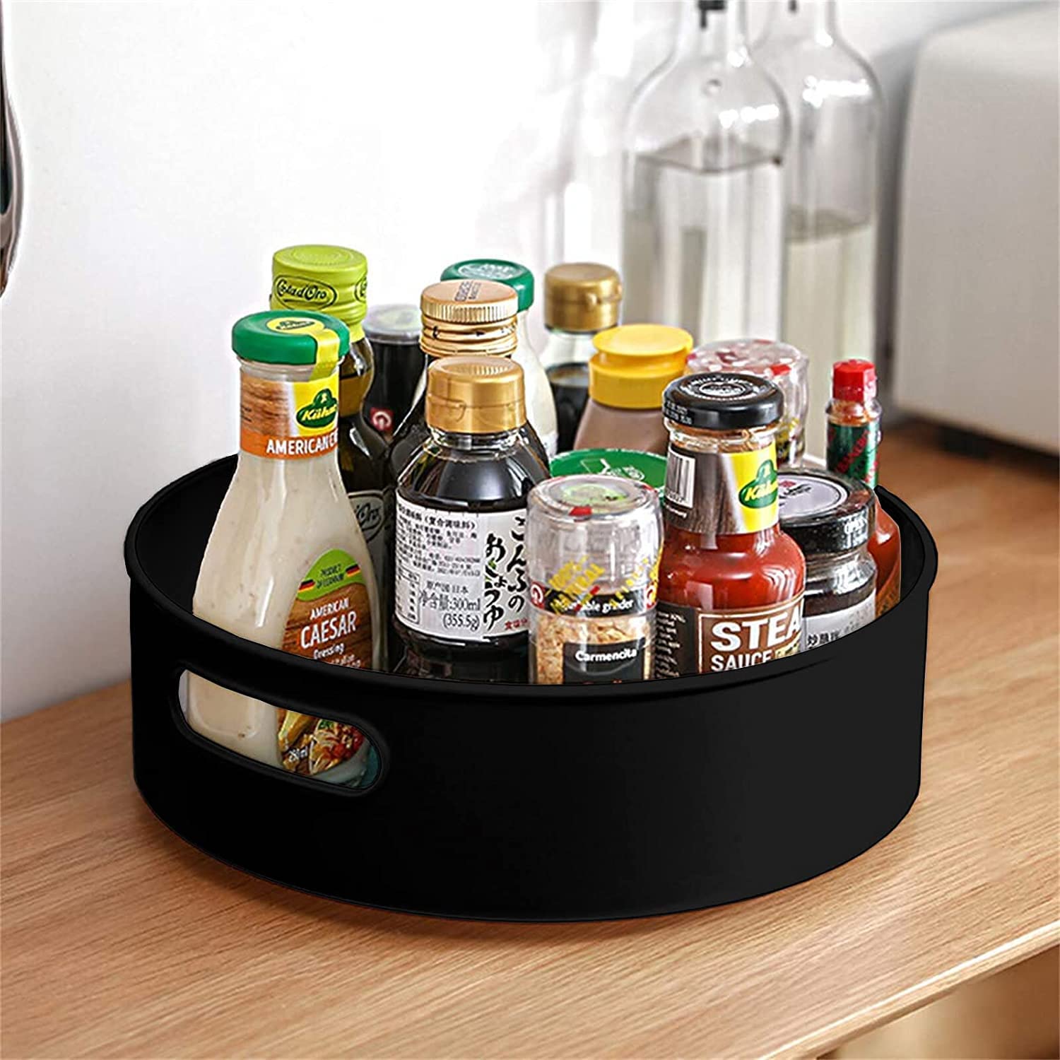 Ankul MultiPurpose 360 Rotating Organizer Tray SpaceSaving Cabinet Countertop Pantry Storage Lazy Susan Rotating Tray For Kitc