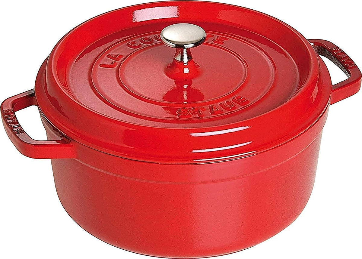 Staub 4 Qt. Round Cocotte-Cherry Red