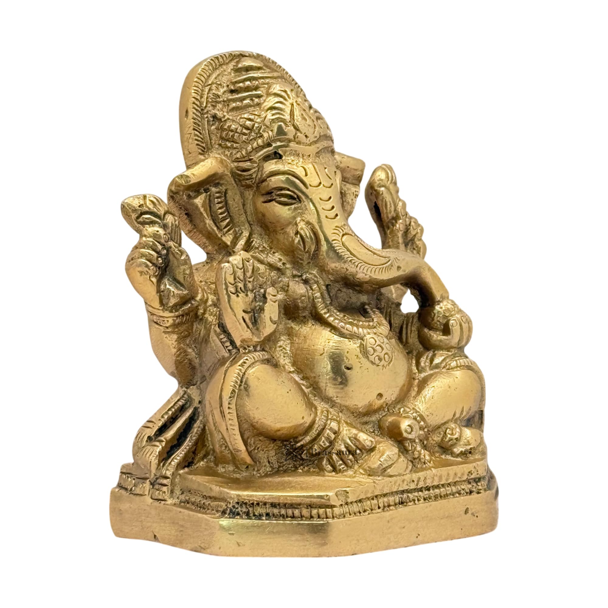 Brassaura Brass Ganesha Murti For Car And Home And Decor Brass Ganesh Bhagwan Statue For Pooja Room Ganesha Idols For Home Entra