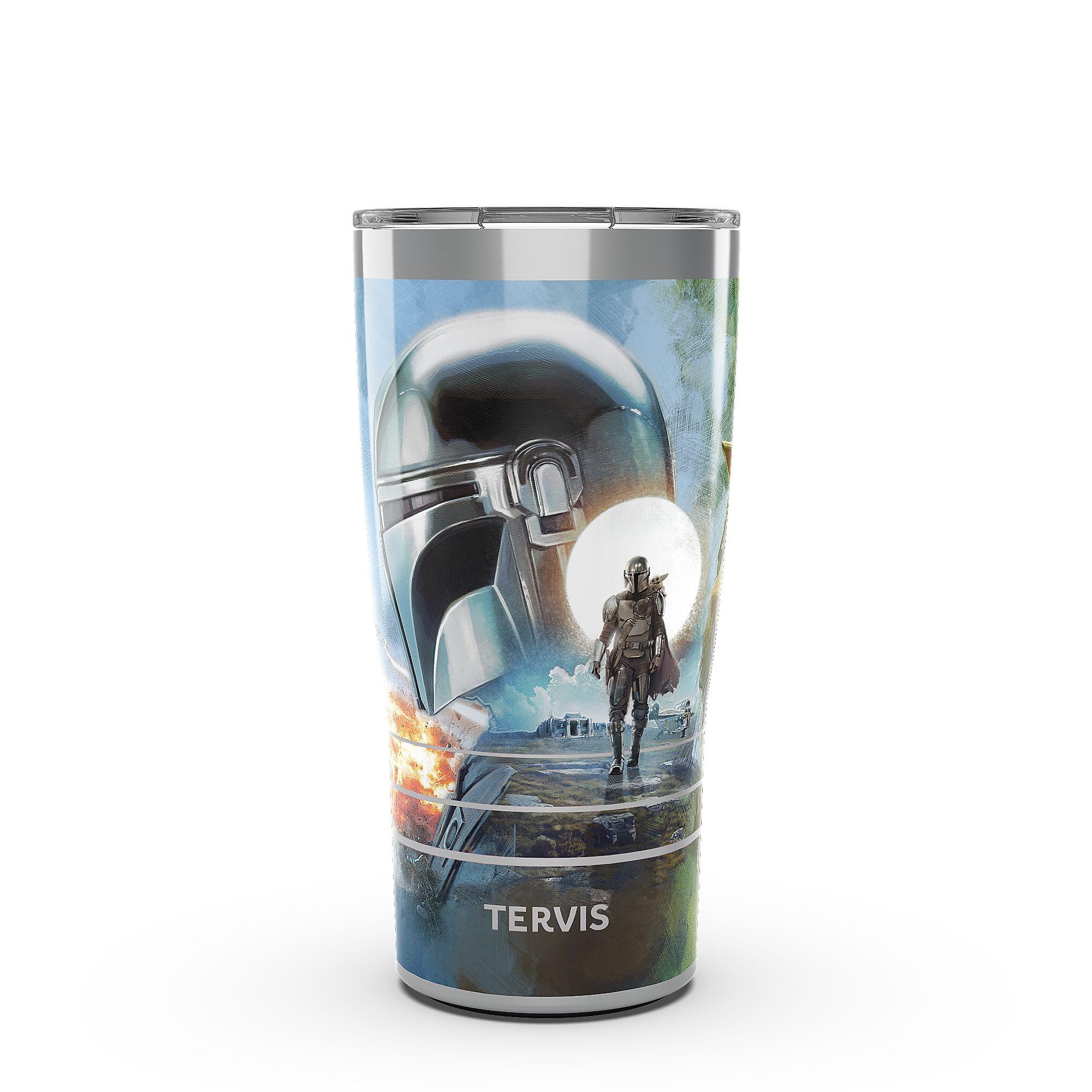 Tervis 20oz Stainless Steel Tumbler | Star Wars  Mando & Grogu Collage