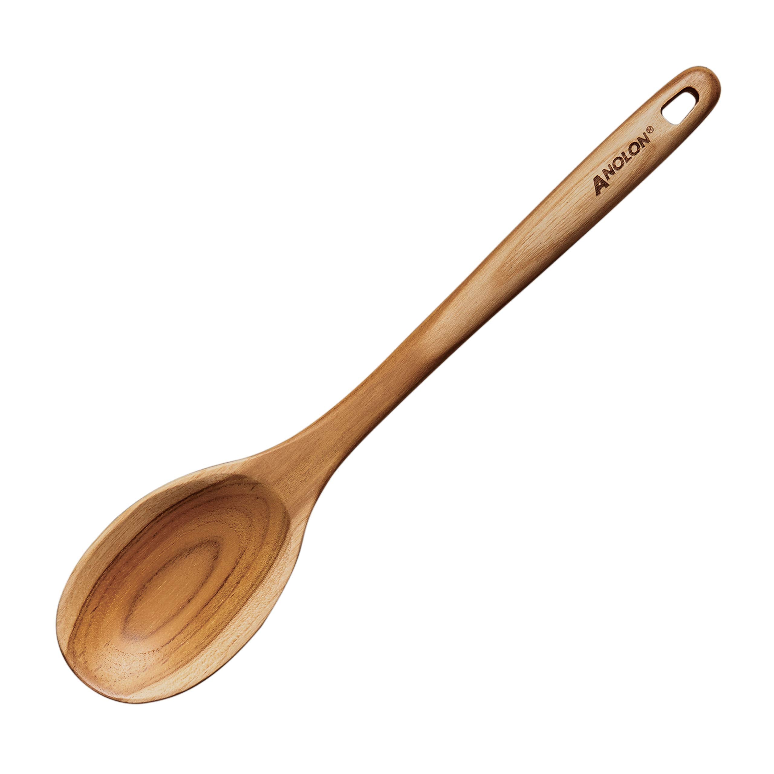 Anolon Teak Wood Tools 13-Inch Tool Set, 3-Piece
