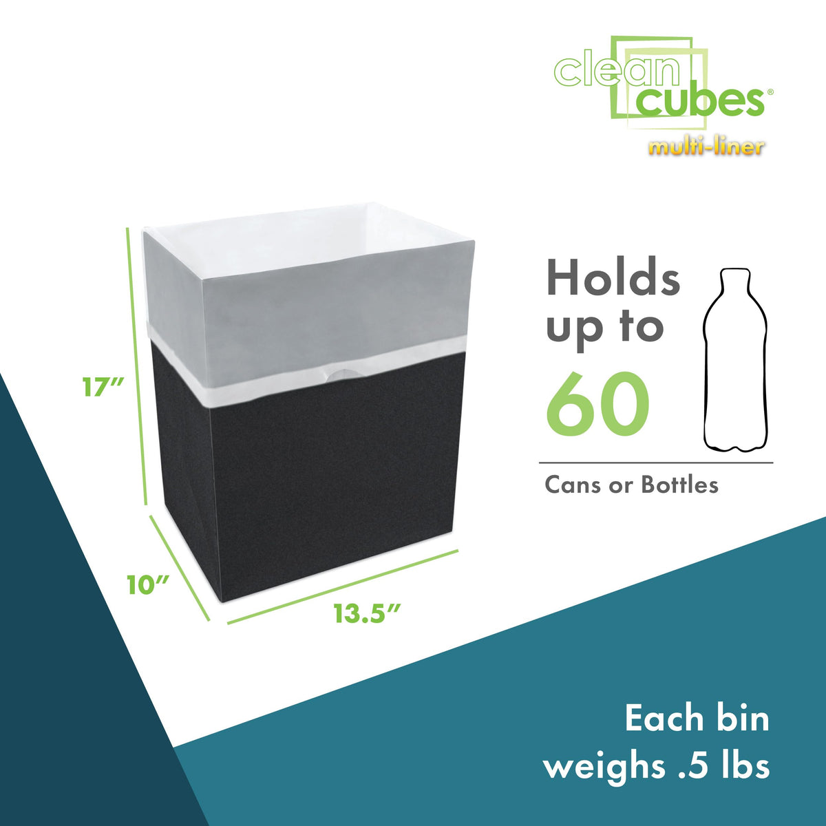 Compact Garbage Cubes Clean Cubes Product Image 13 Gallon Multi-Liner Disposable Trash Cans ...