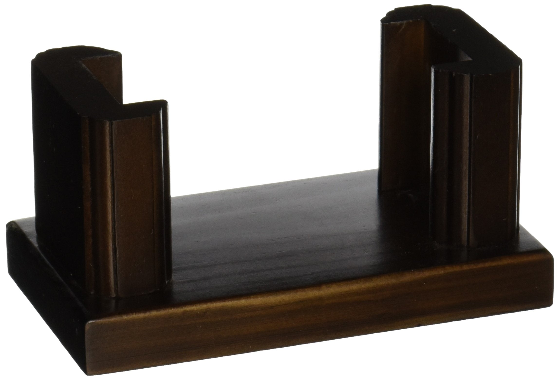 Coasterstone Upright Dark Wood Holder For Square Or Round, 4 To 4.25'' Coasters, Multicolored